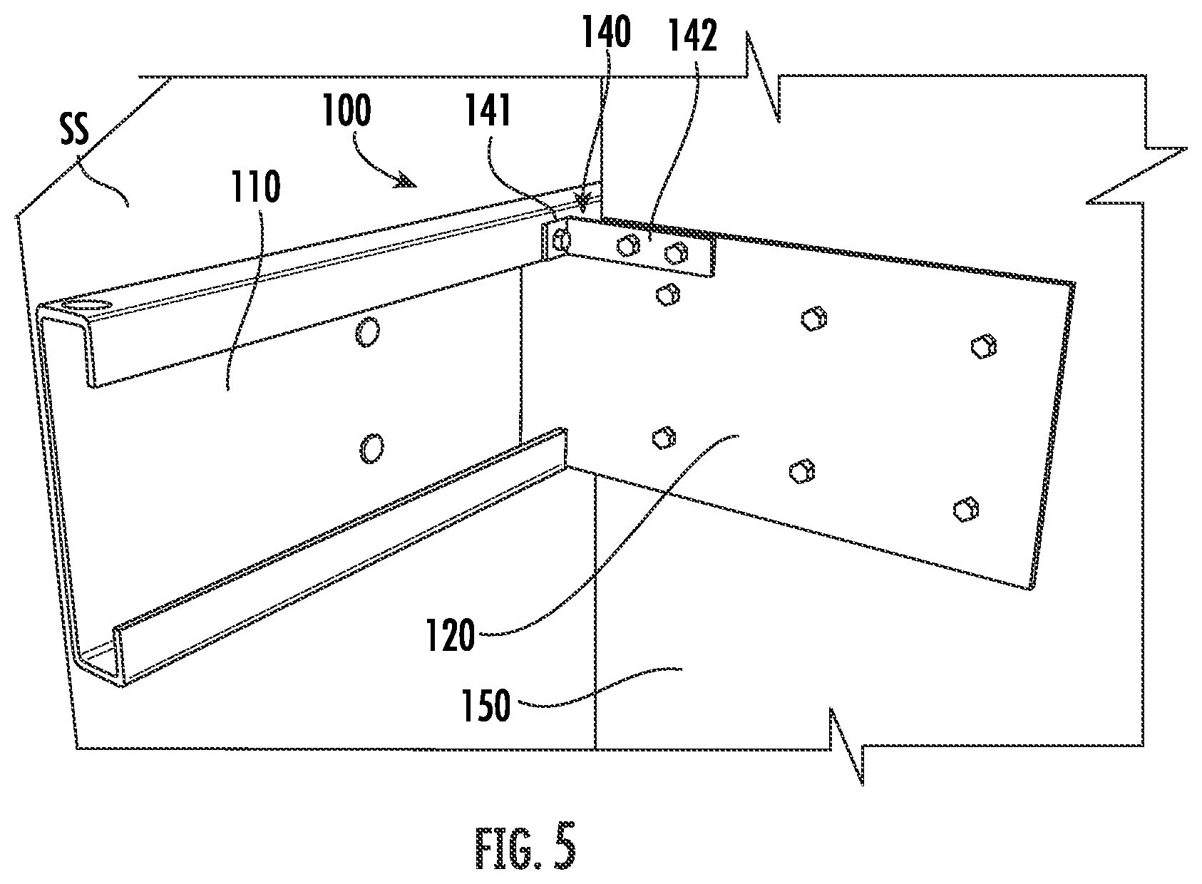 Patent US11773599 Figure 6 – Systems, devices, and methods for mounting a lightweight architectural masonry product to a building