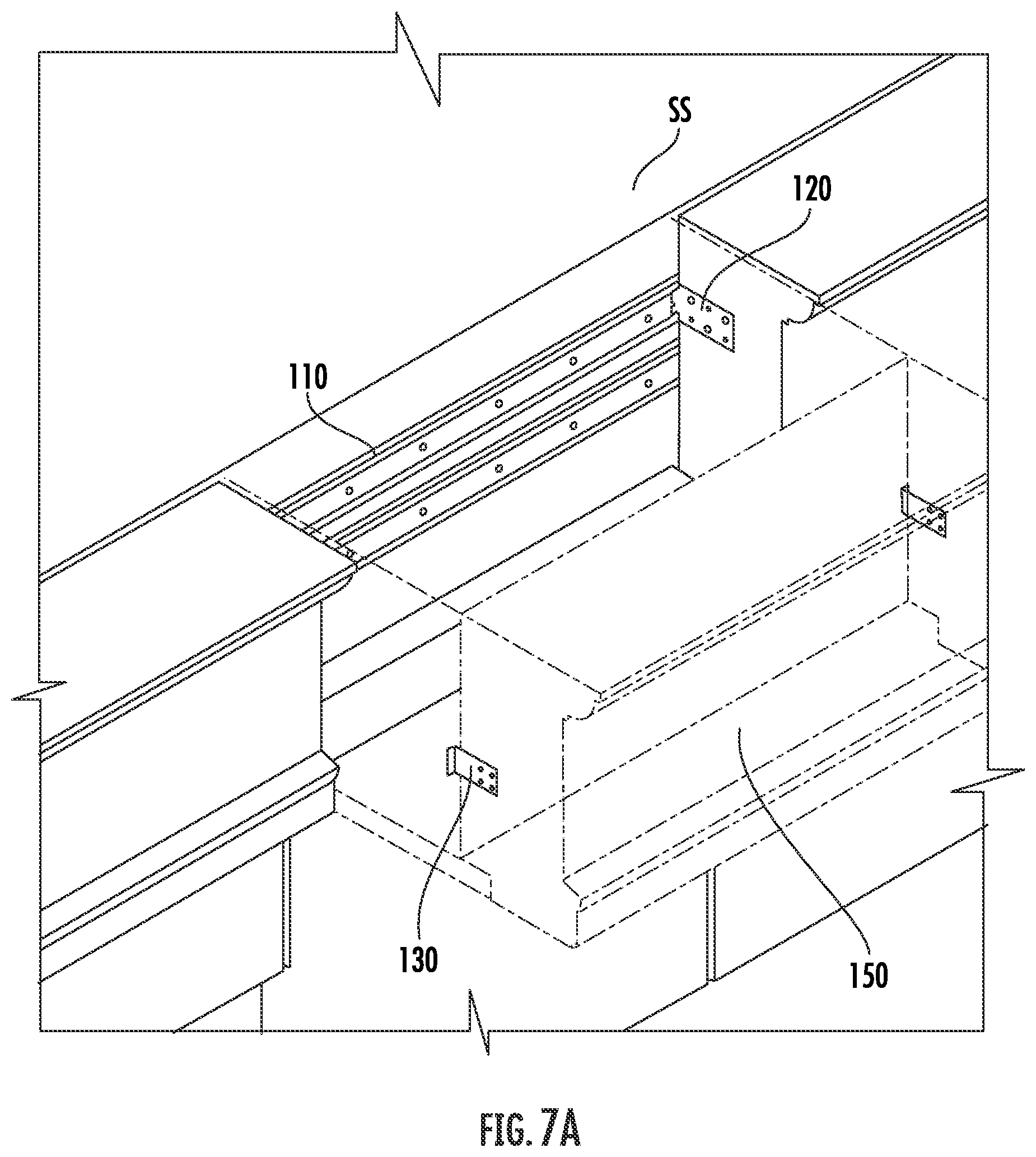 Patent US11773599 Figure 8 – Systems, devices, and methods for mounting a lightweight architectural masonry product to a building