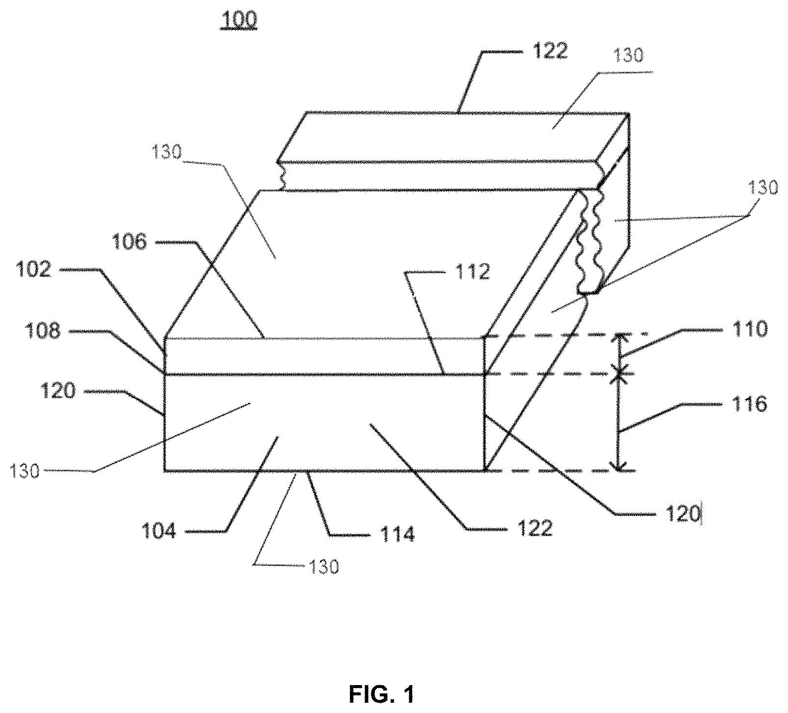 Patent US11773604 — Moisture resistant engineered hardwood veneer flooring — Figure 1
