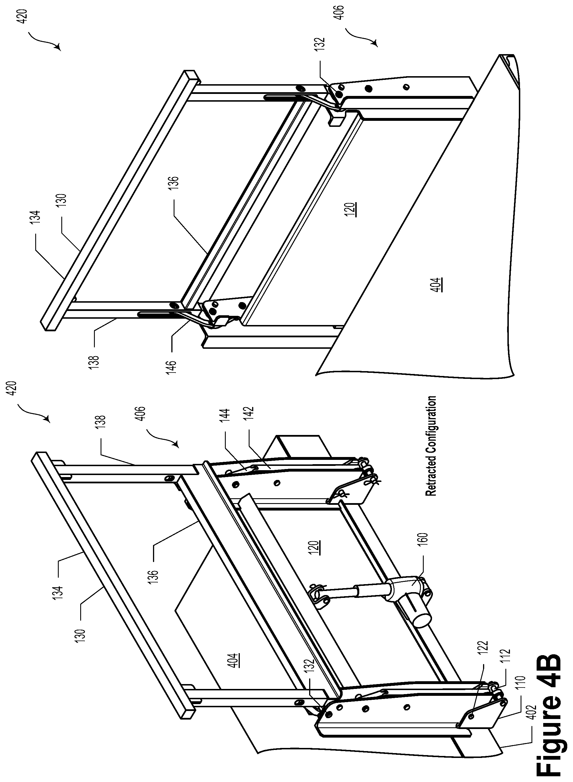 Patent US11773606 Figure 8 – Flip door-to-guardrail