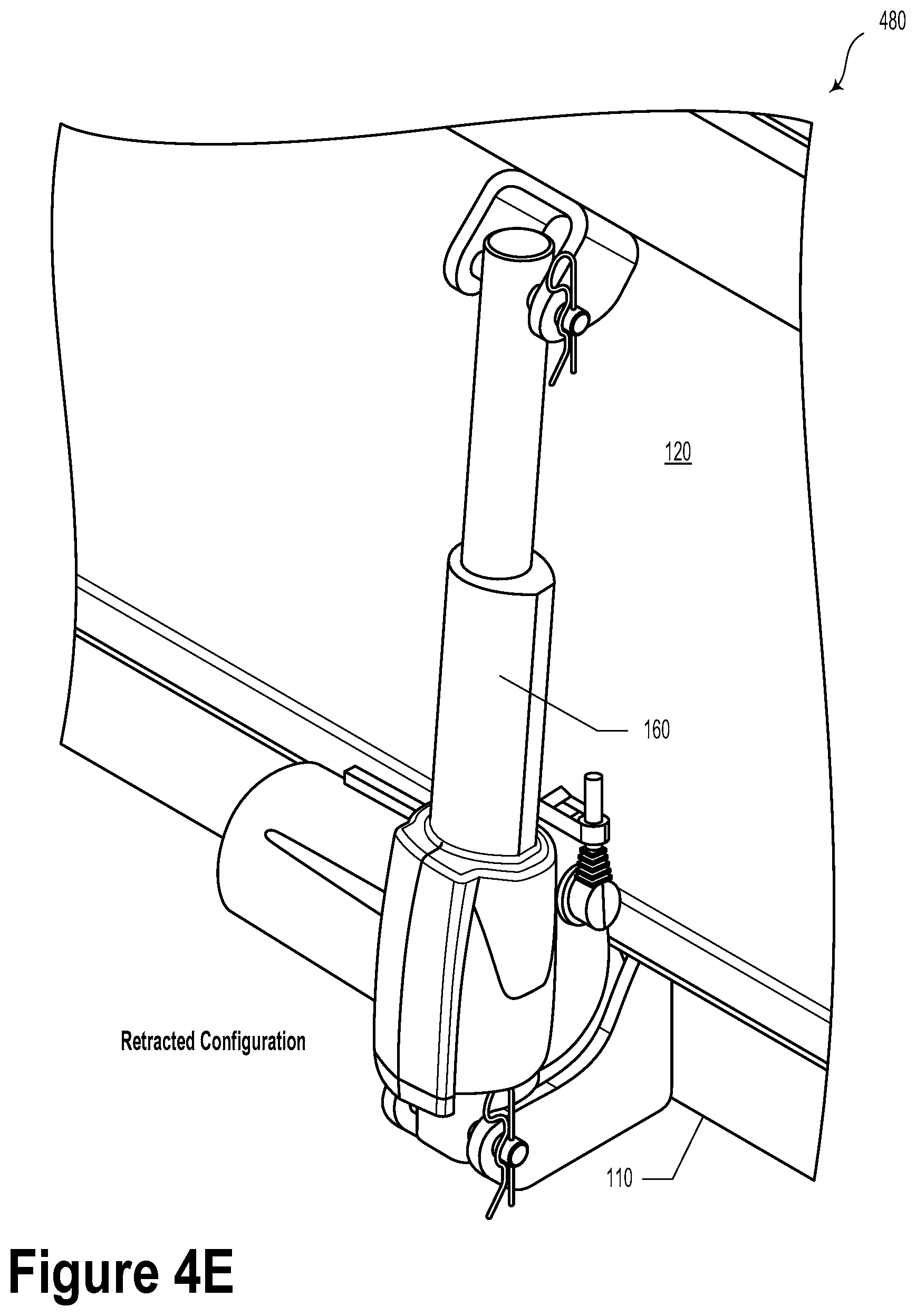 Patent US11773606 Figure 11 – Flip door-to-guardrail