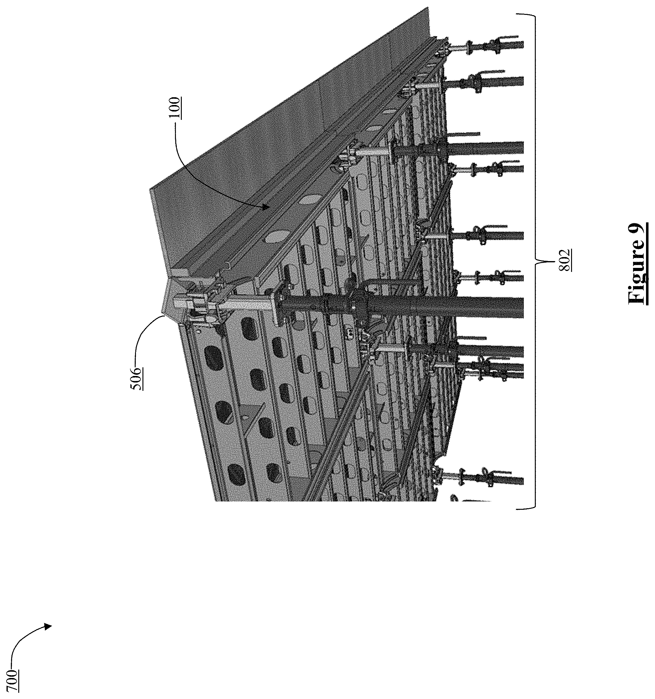 Patent US11773607 Figure 9 – Filler beam assembly
