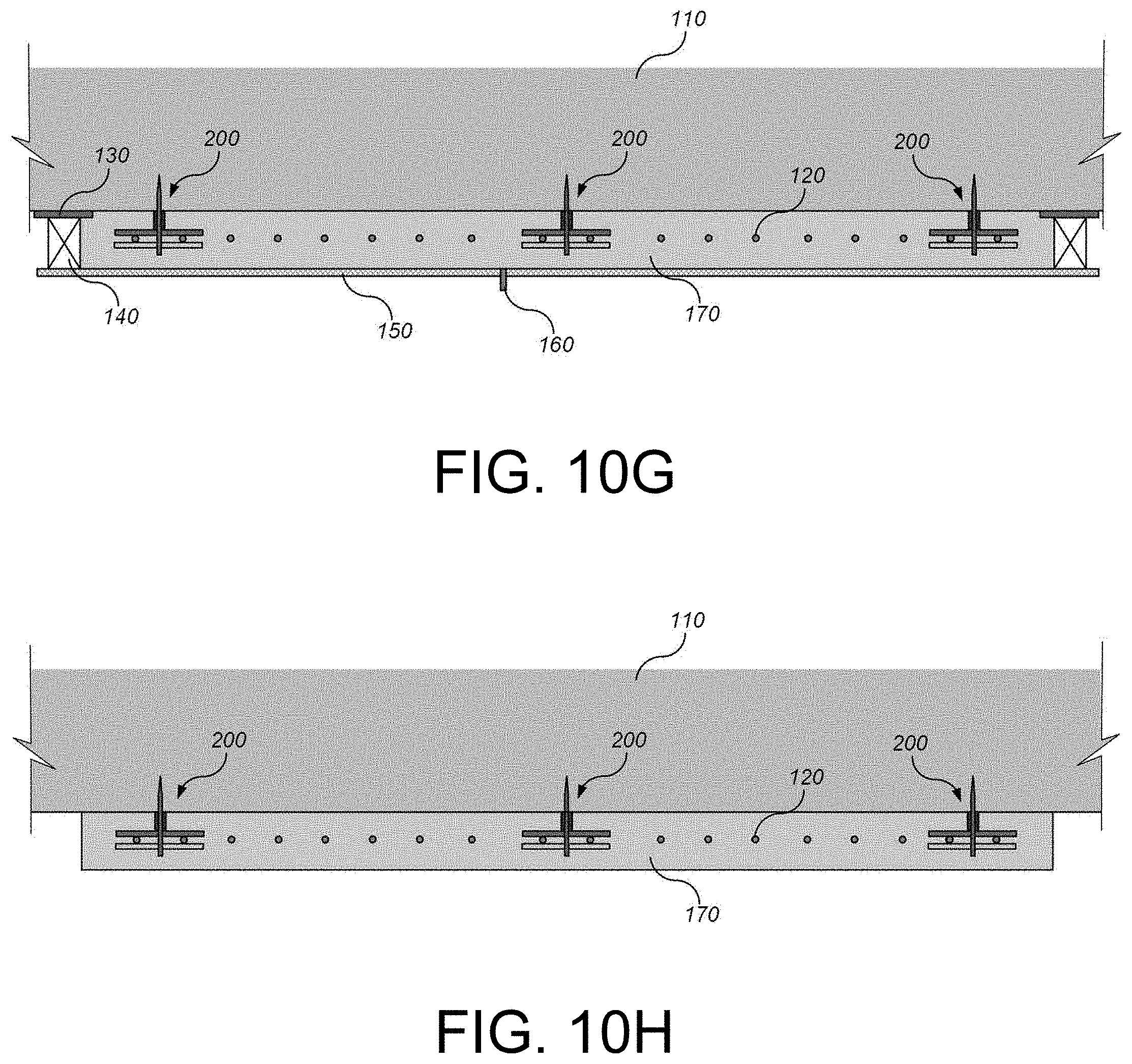 Patent US11773610 Figure 12 – Concrete structure strengthened using grid reinforcement material and non-shrink grout and method of strengthening the same