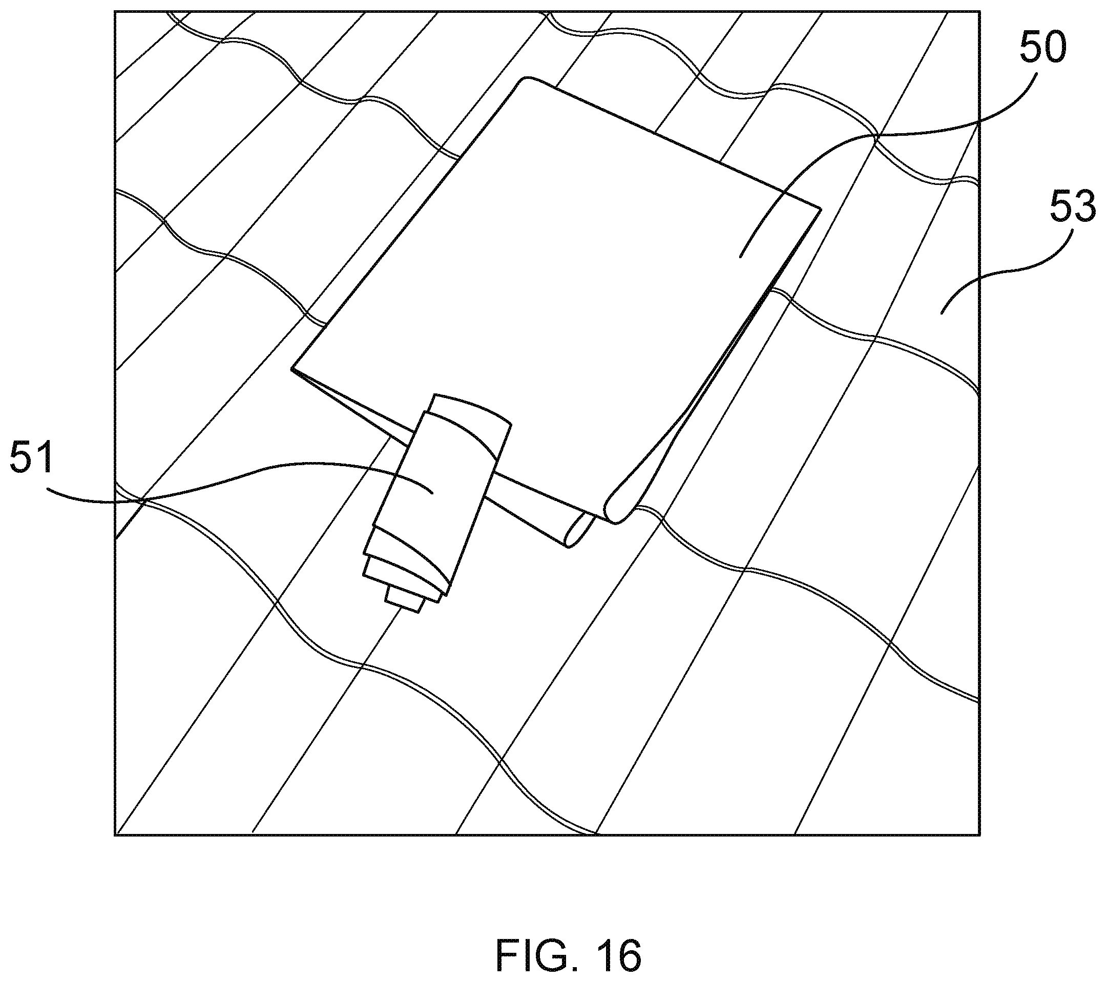 Patent US11773611 Figure 16 – Protective roof tarp and associated methods