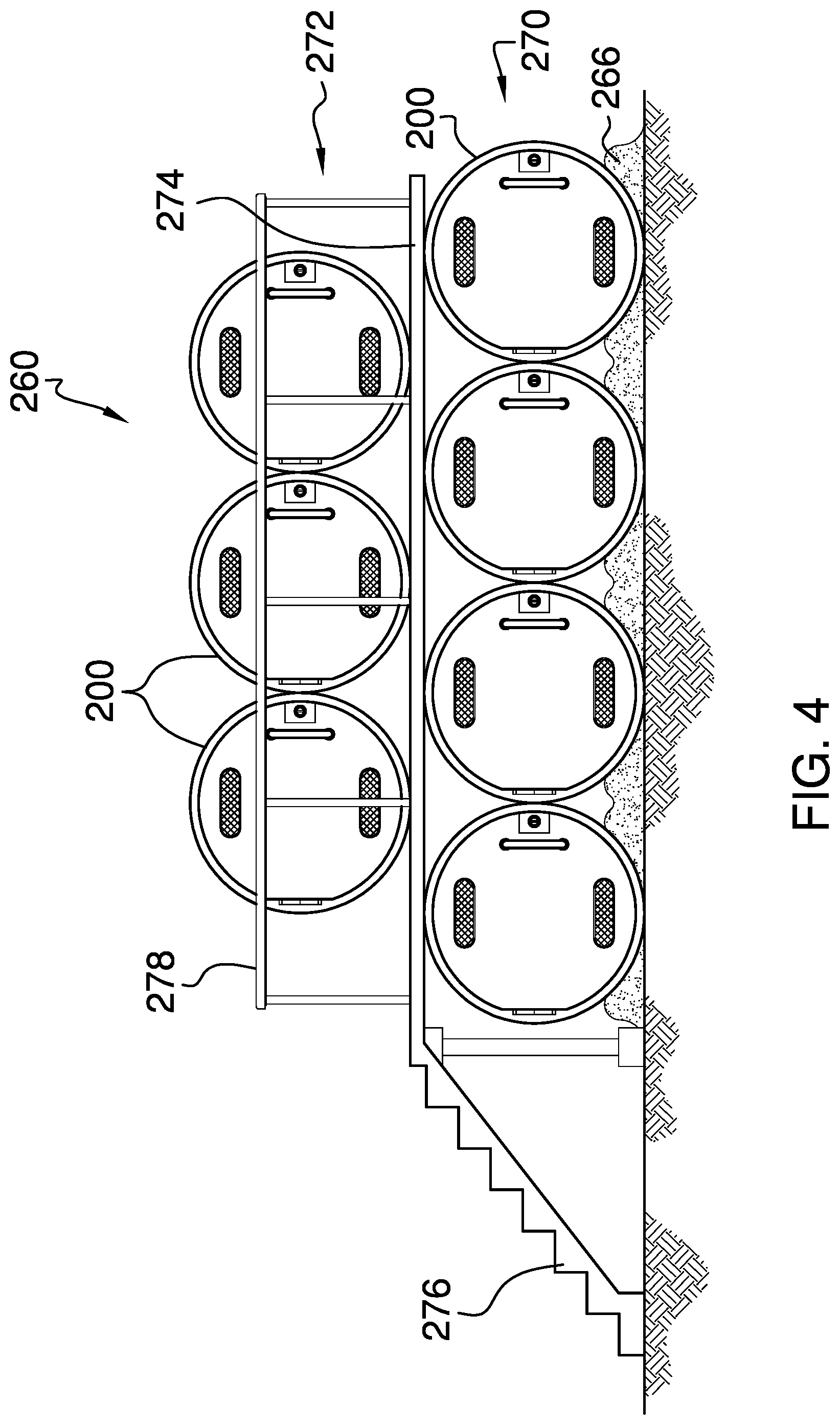 Patent US11773612 Figure 4 – Temporary homeless shelter