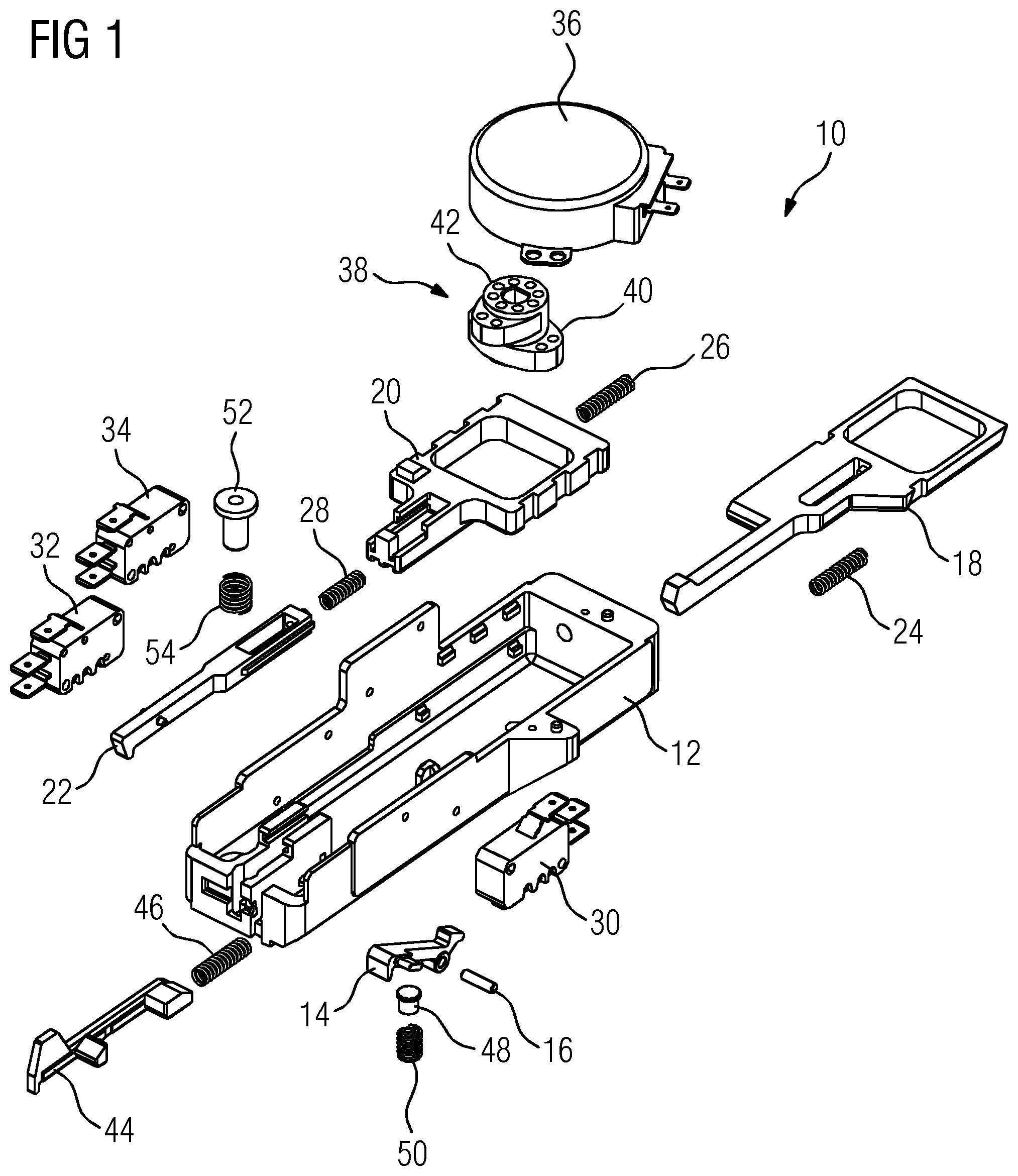 Patent US11773619 Figure 1 – Door lock system for an appliance