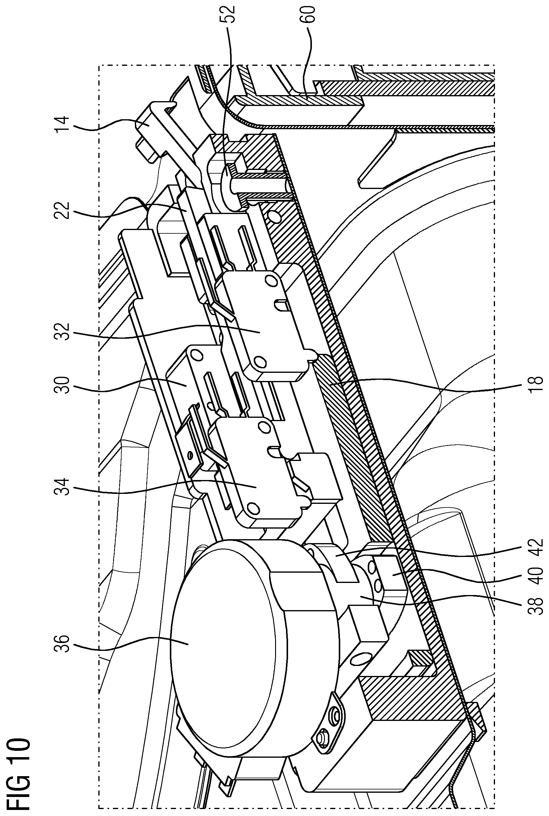 Patent US11773619 Figure 5 – Door lock system for an appliance