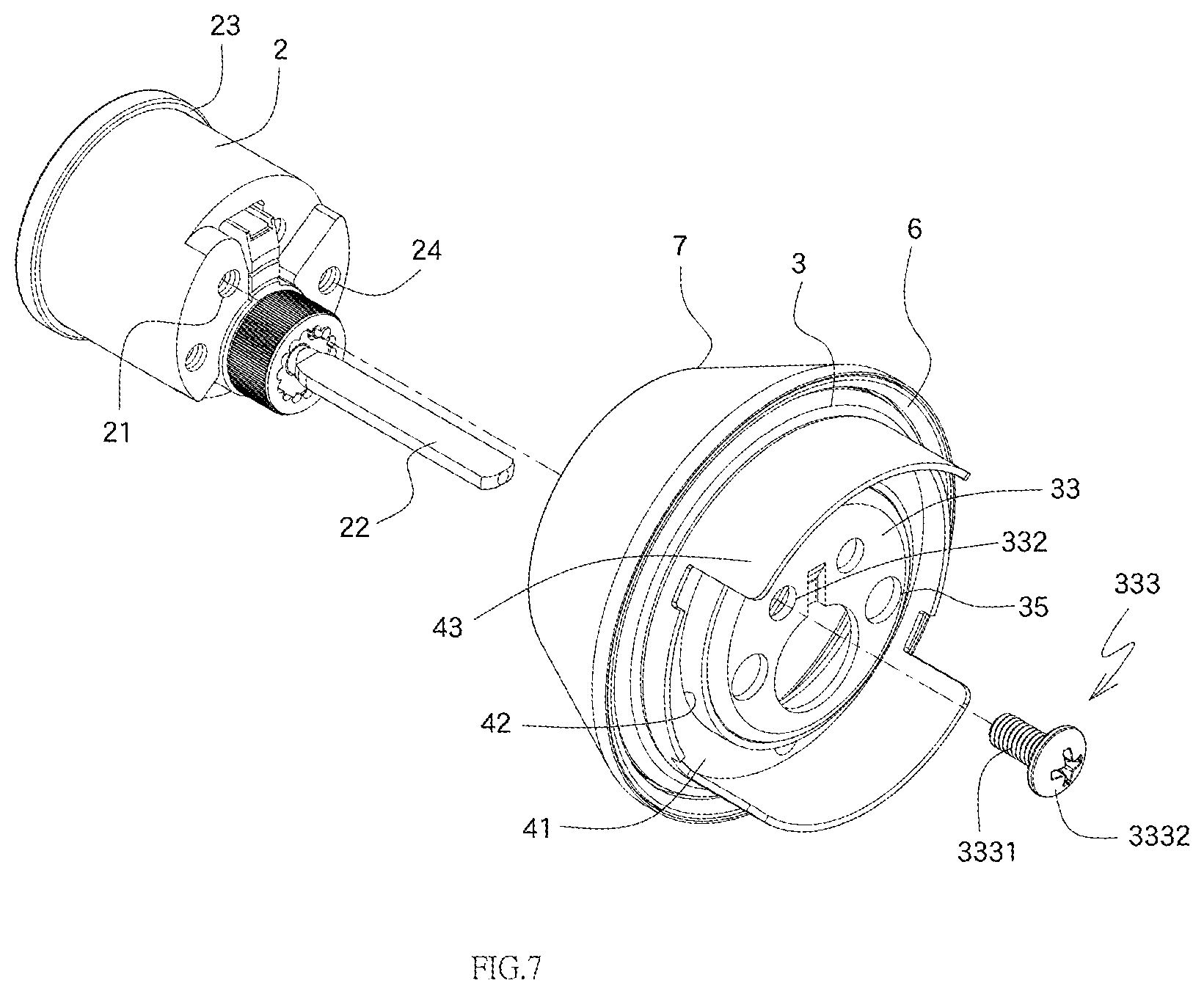 Patent US11773620 Figure 7 – Auxiliary lock with reinforcement structure