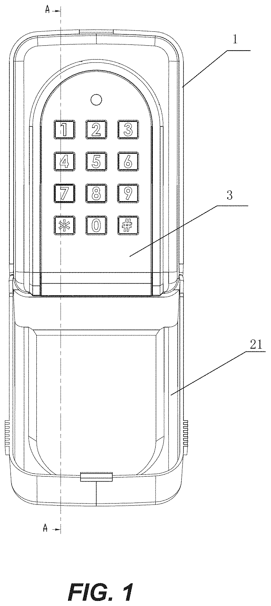 Patent US11773621 Figure 1 – Electronic key storage case