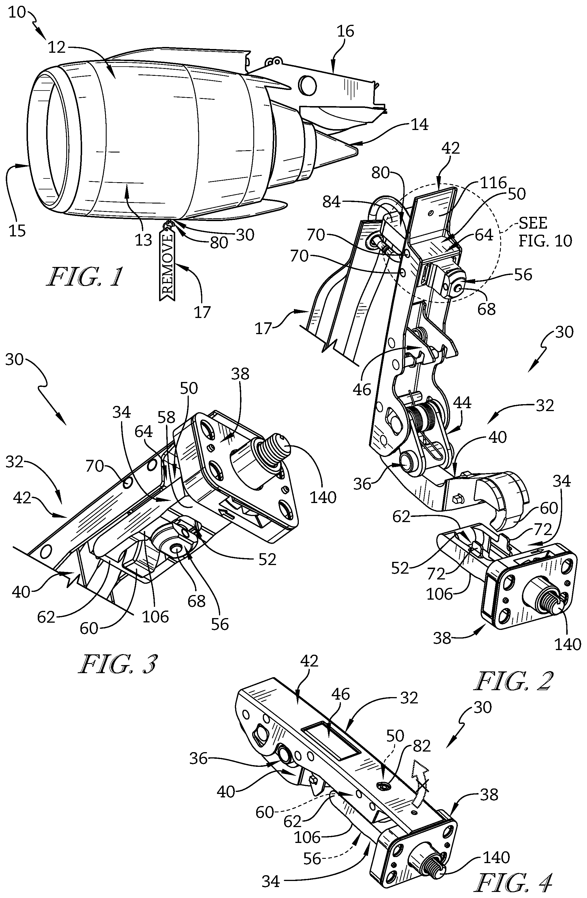Patent US11773622 Figure 1 – Key, lock, and latch assembly