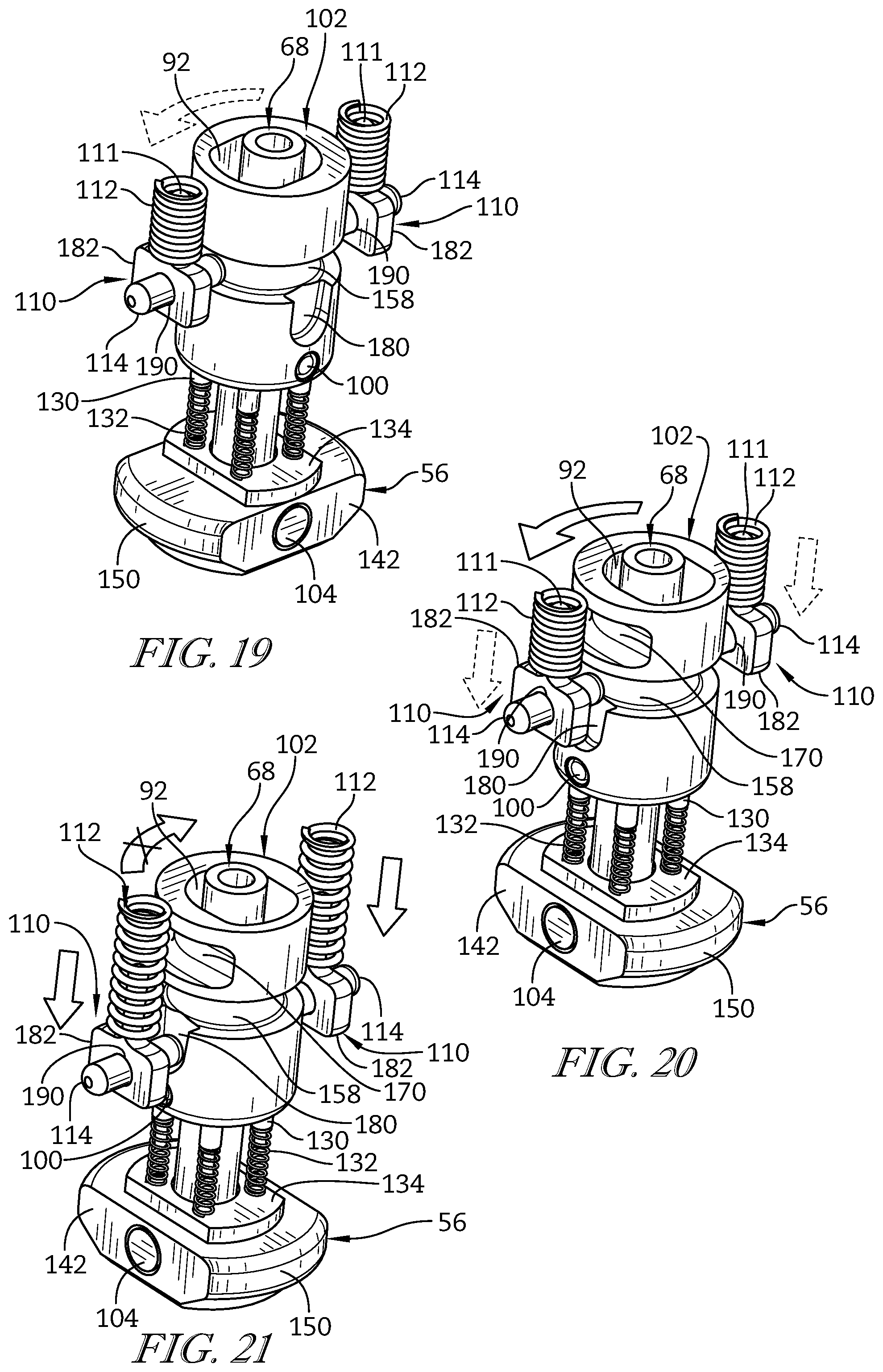 Patent US11773622 Figure 7 – Key, lock, and latch assembly