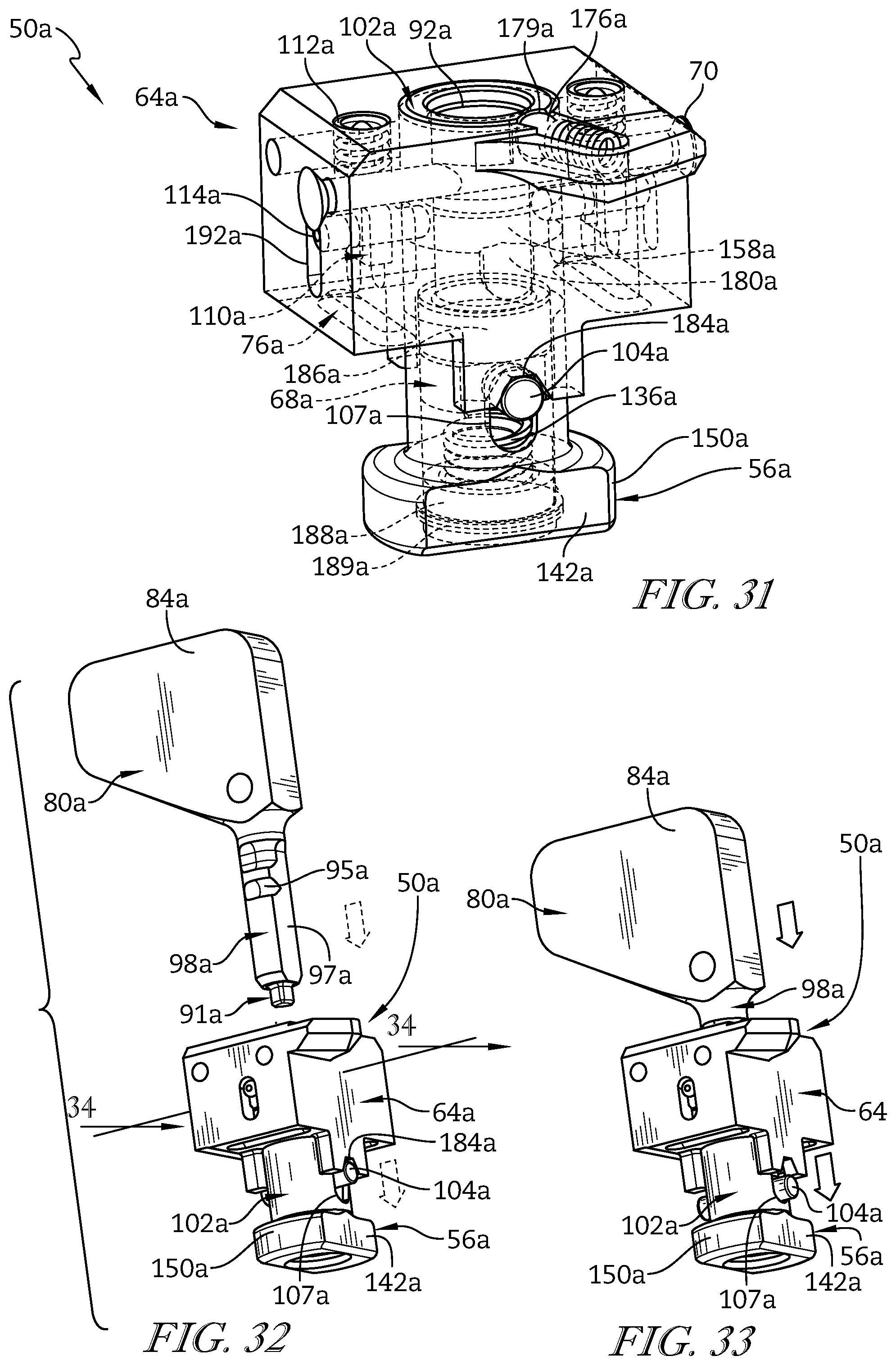 Patent US11773622 Figure 12 – Key, lock, and latch assembly