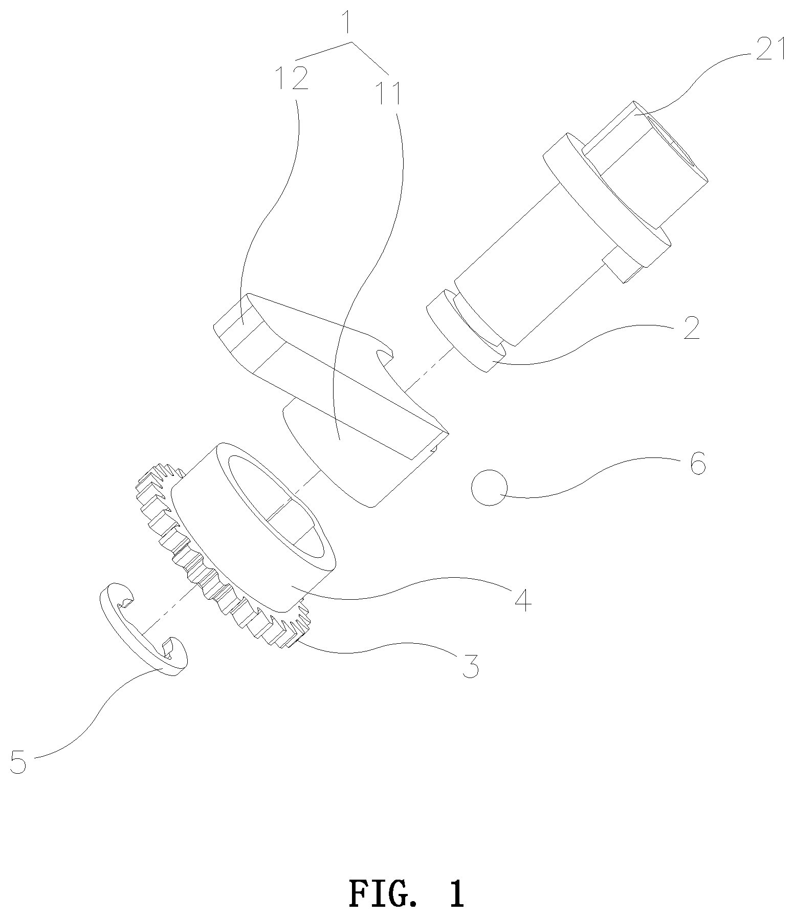 Patent US11773625 Figure 1 – Clutch assembly of electronic cabinet lock