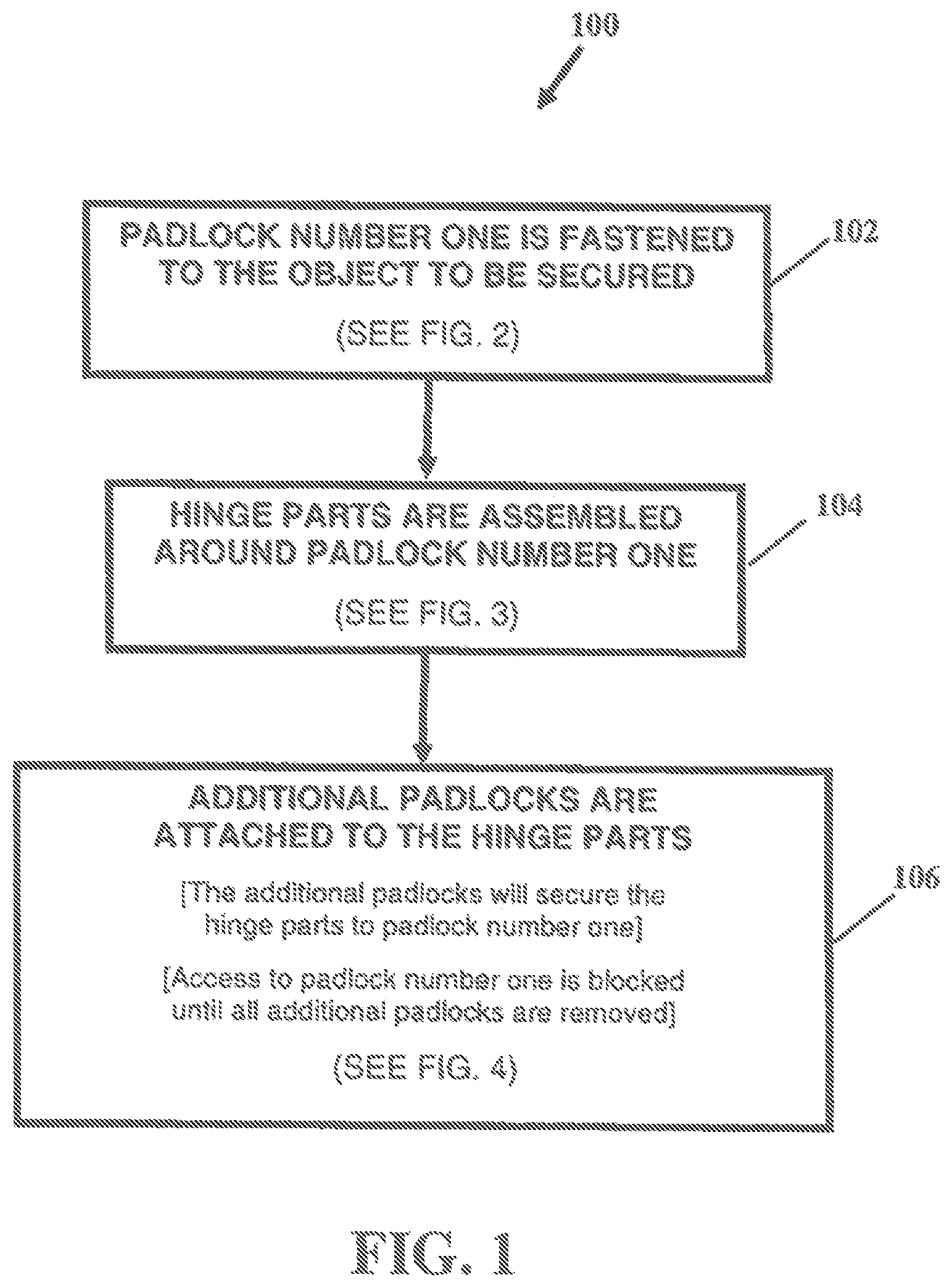 Patent US11773627 — Lock out tag out padlock — Figure 1