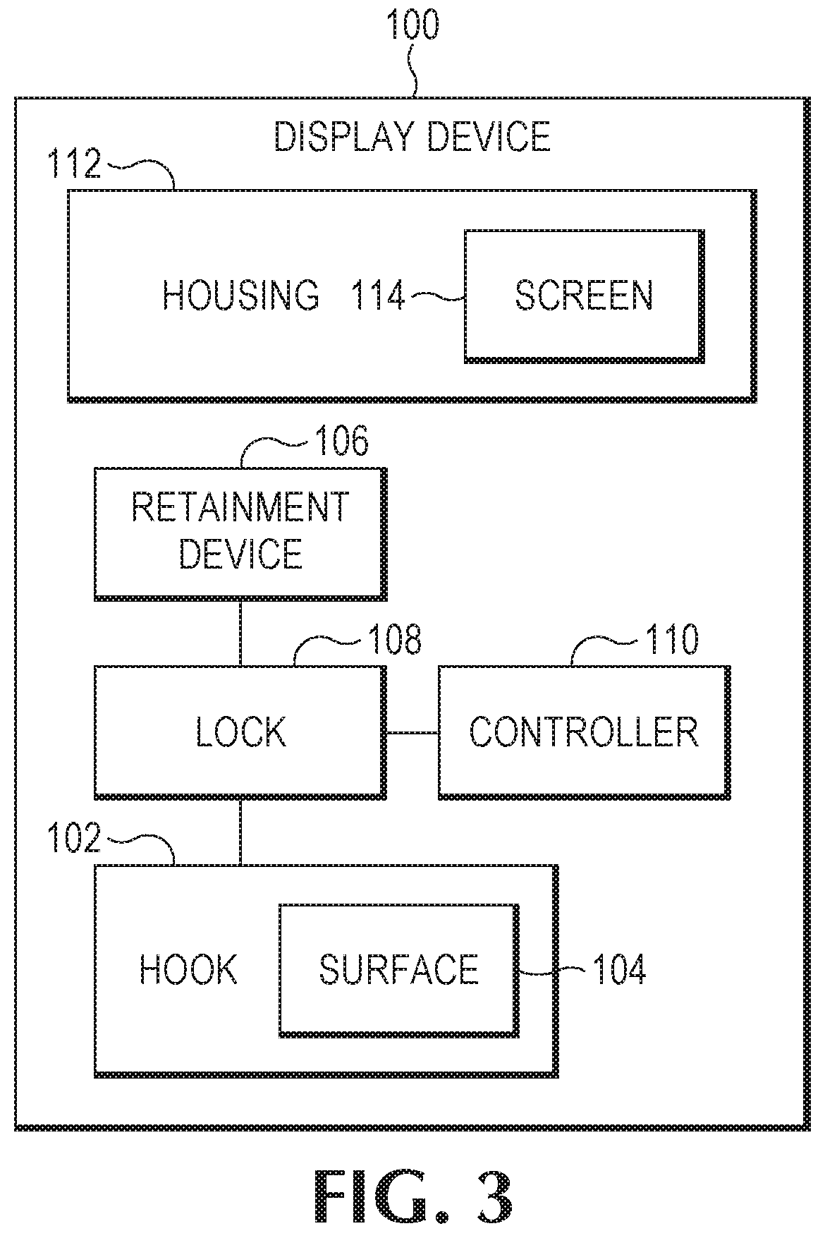 Patent US11773628 Figure 2 – Hook with lock