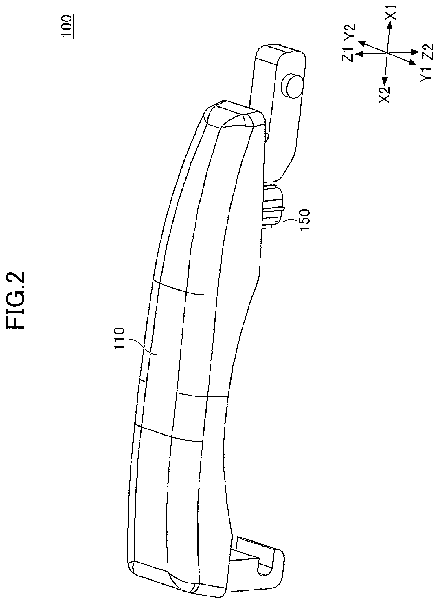 Patent US11773629 Figure 2 – Operation detection device and door handle