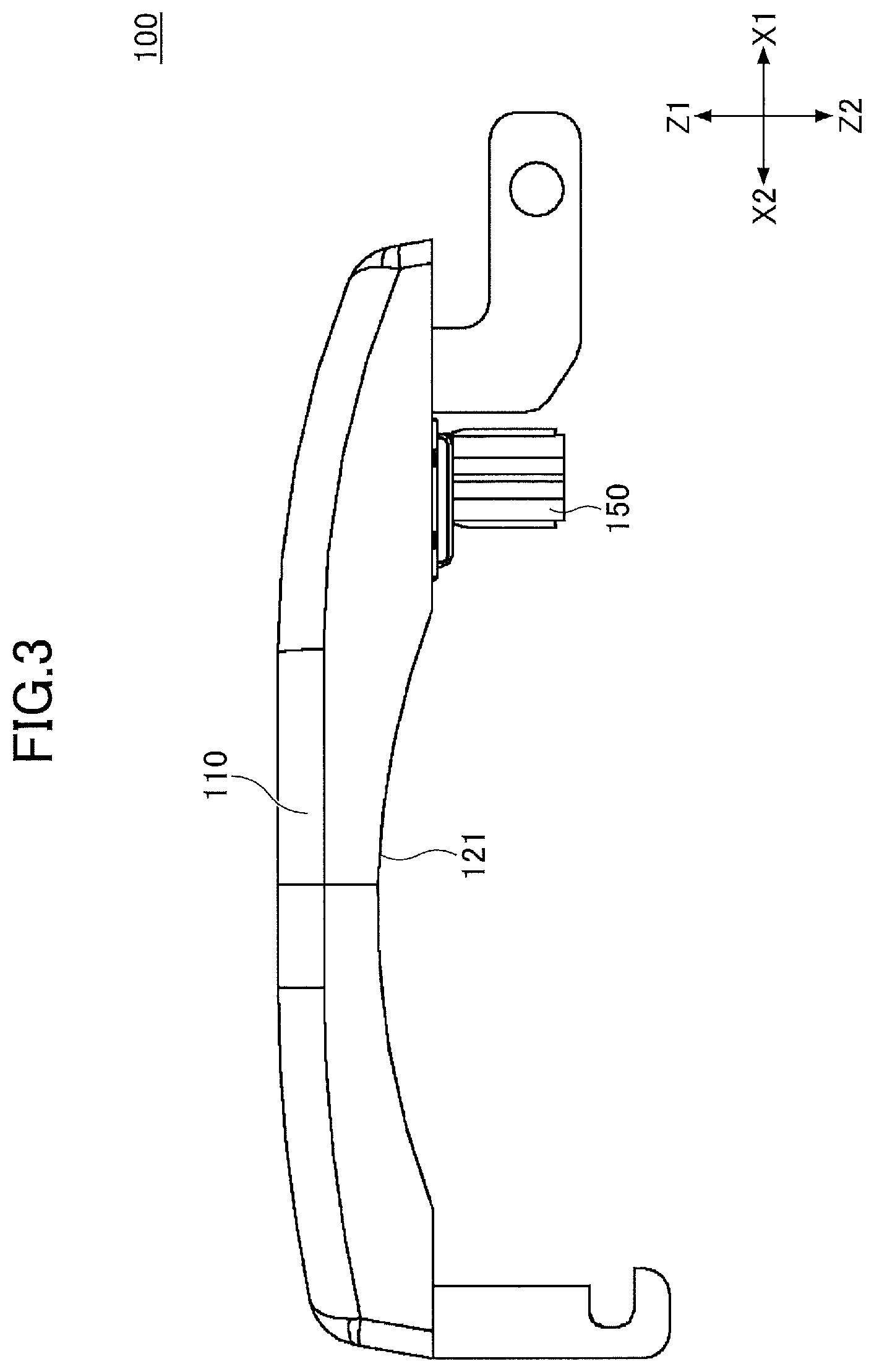 Patent US11773629 Figure 3 – Operation detection device and door handle