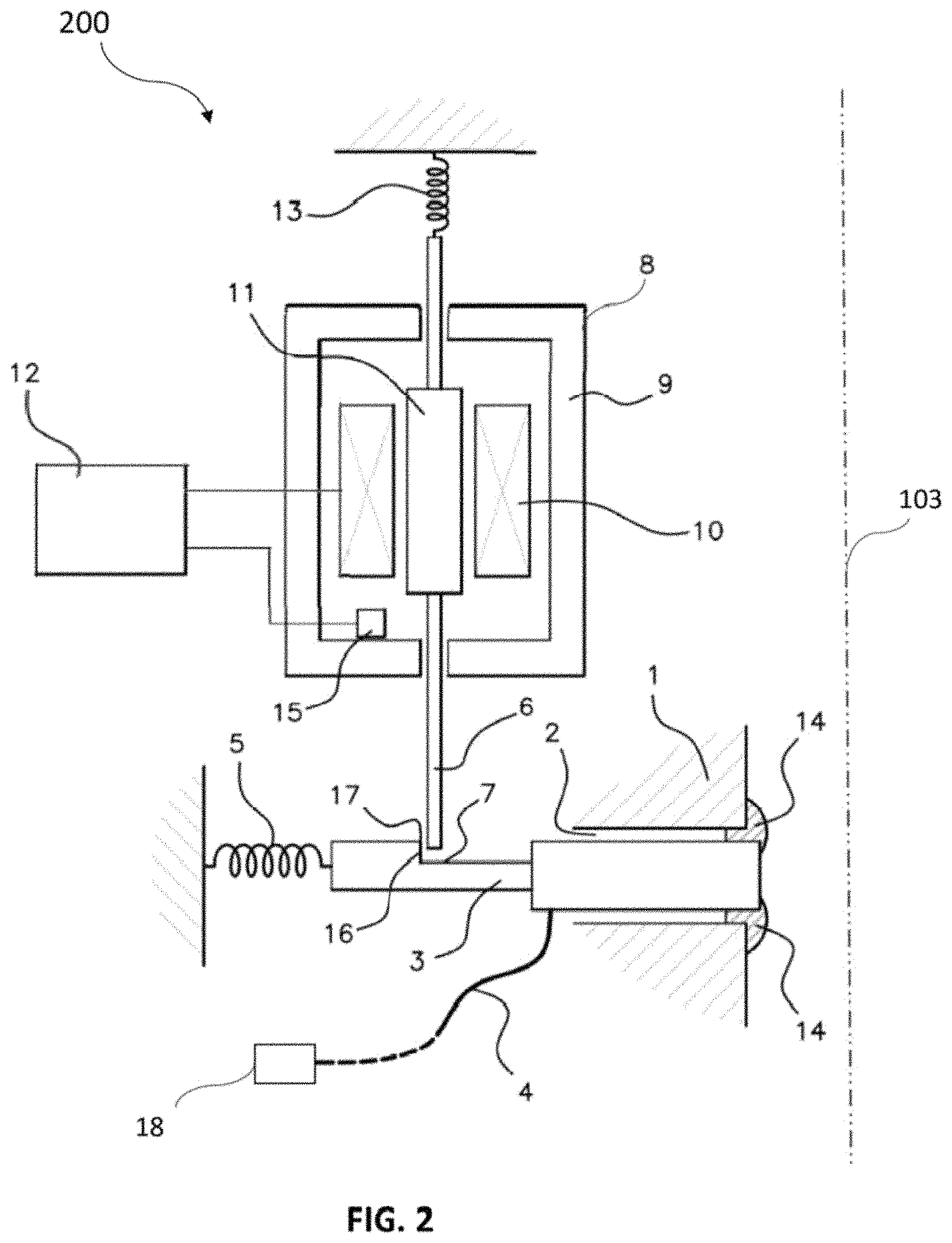 Patent US11773630 Figure 2 – Emergency access device for a vehicle opening panel with electrical ejector comprising a percussion mode