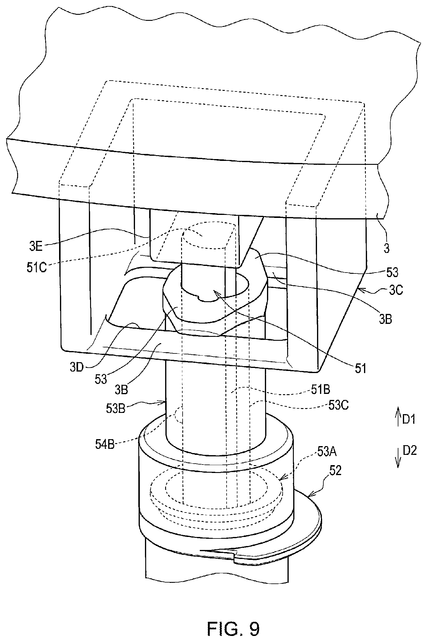 Patent US11773631 Figure 9 – Cover opening-closing device