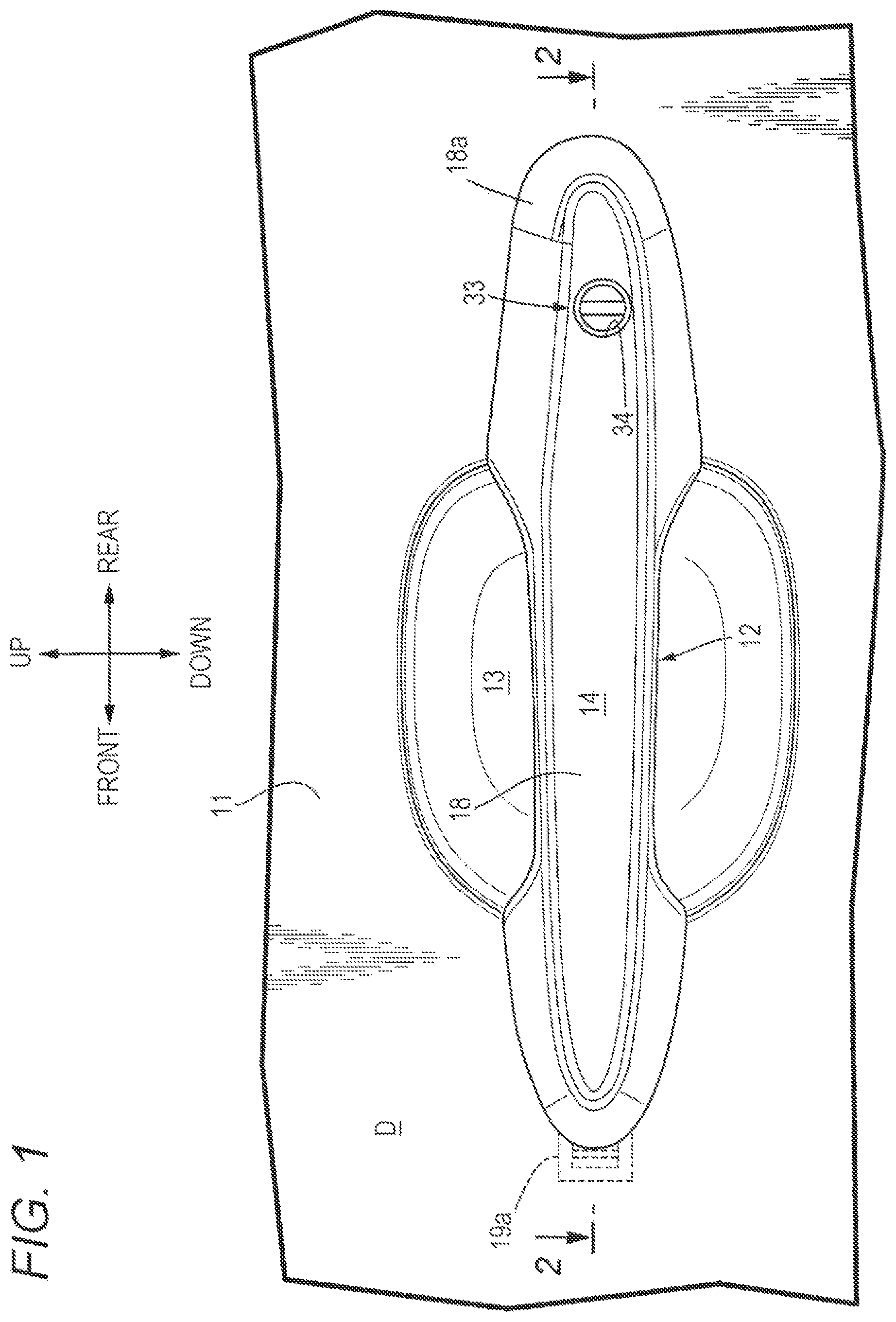 Patent US11773632 Figure 1 – Vehicular door outer handle device