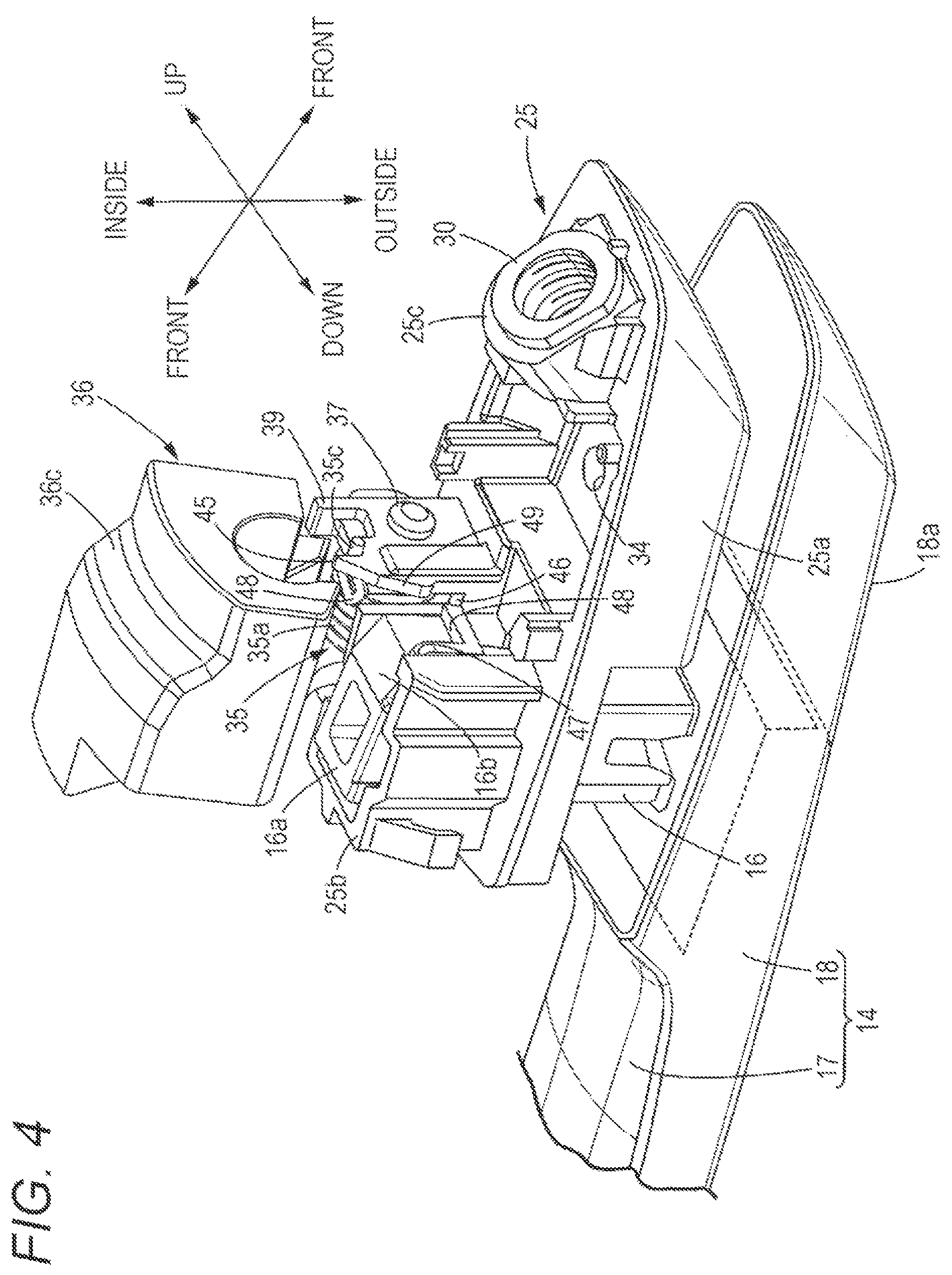 Patent US11773632 Figure 4 – Vehicular door outer handle device