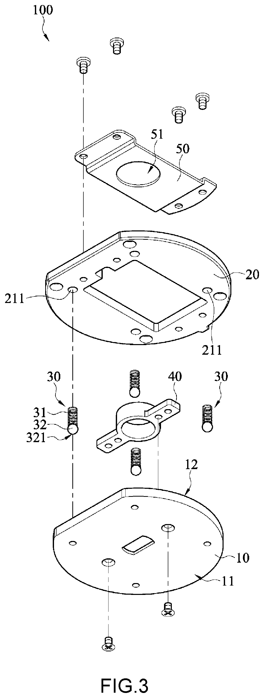Patent US11773634 Figure 3 – Hollow hinge and electronic device