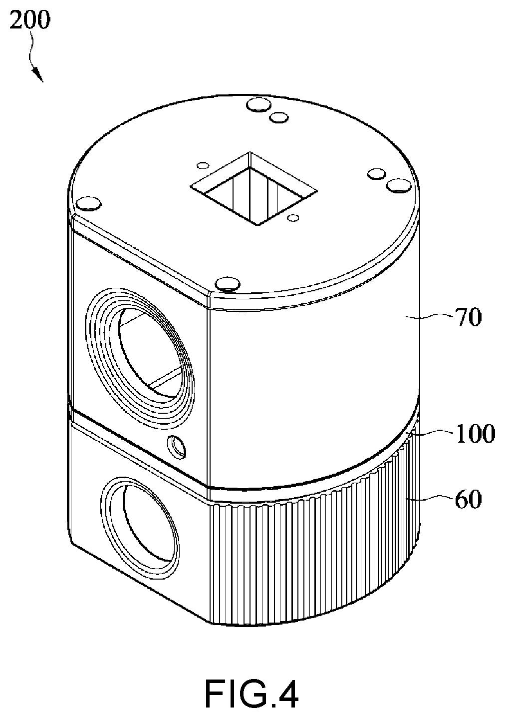 Patent US11773634 Figure 4 – Hollow hinge and electronic device