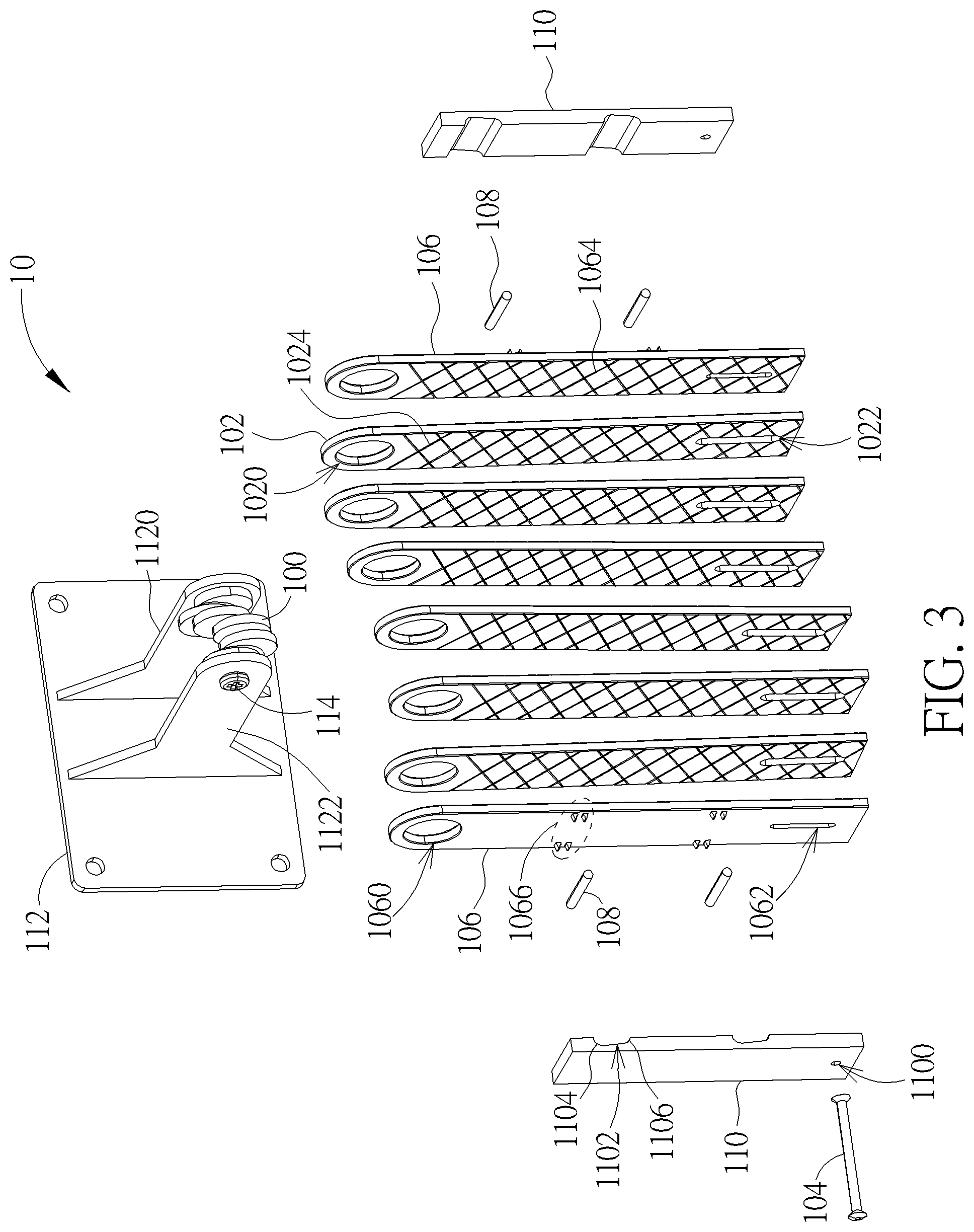 Patent US11773635 Figure 3 – Hinge module and electronic device