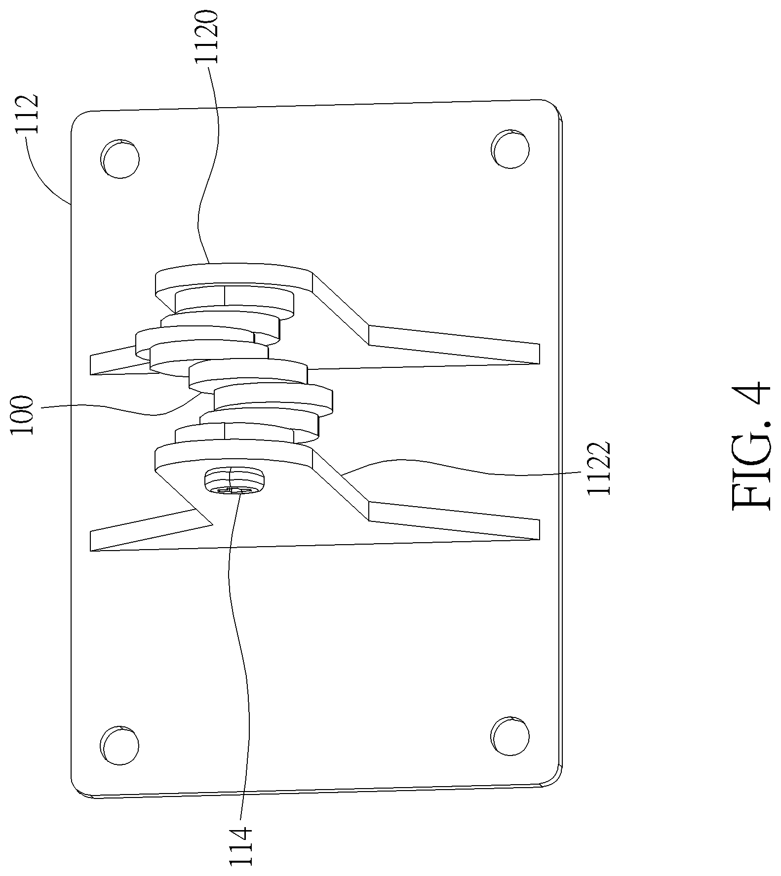 Patent US11773635 Figure 4 – Hinge module and electronic device