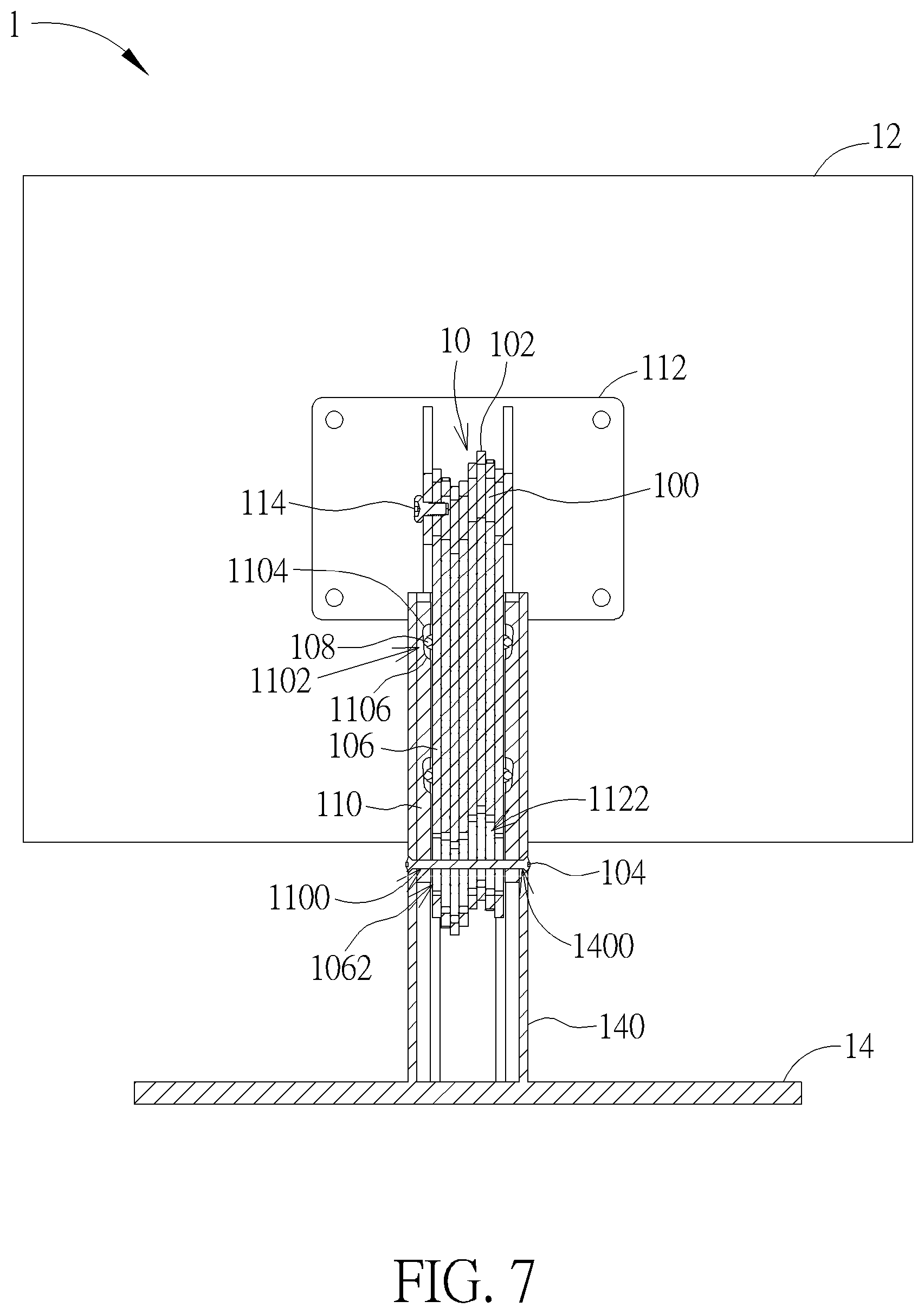 Patent US11773635 Figure 7 – Hinge module and electronic device