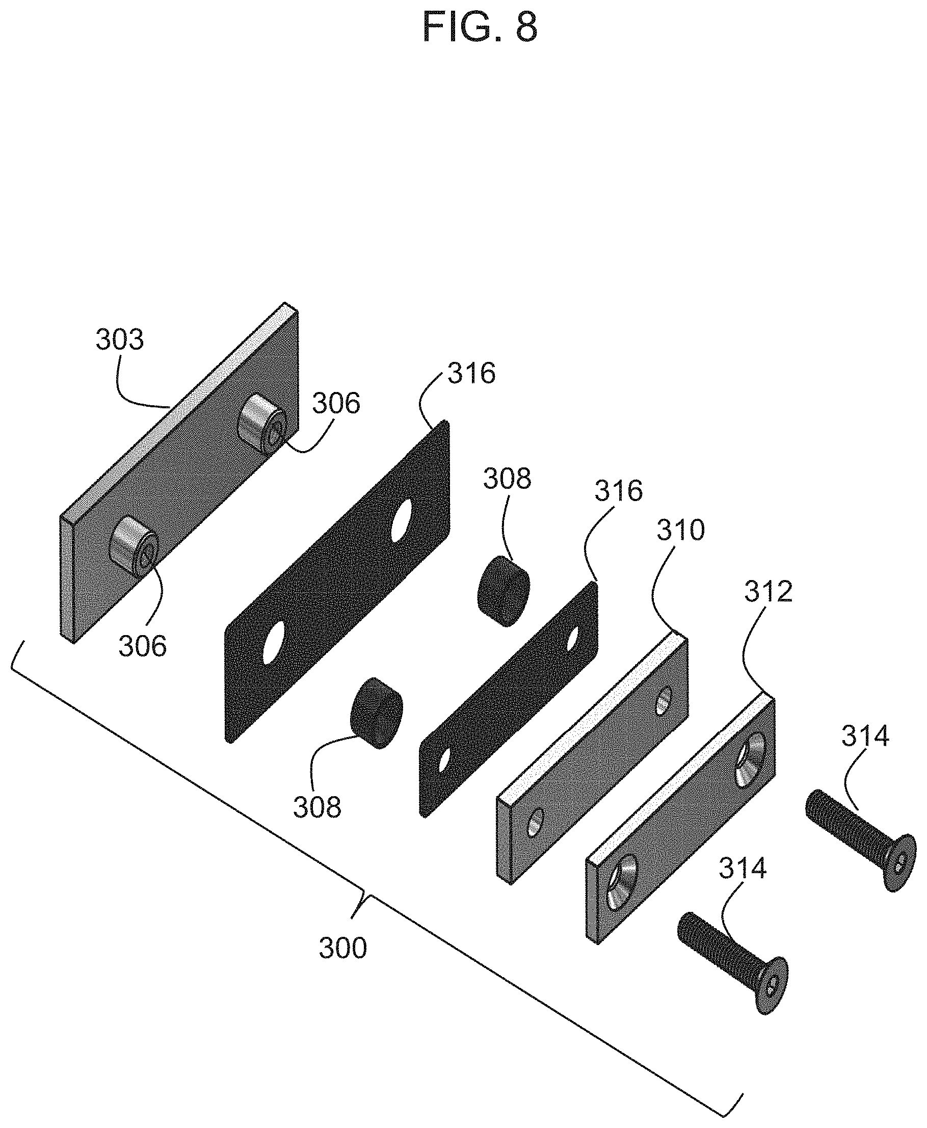 Patent US11773636 Figure 8 – Sliding panel system and method