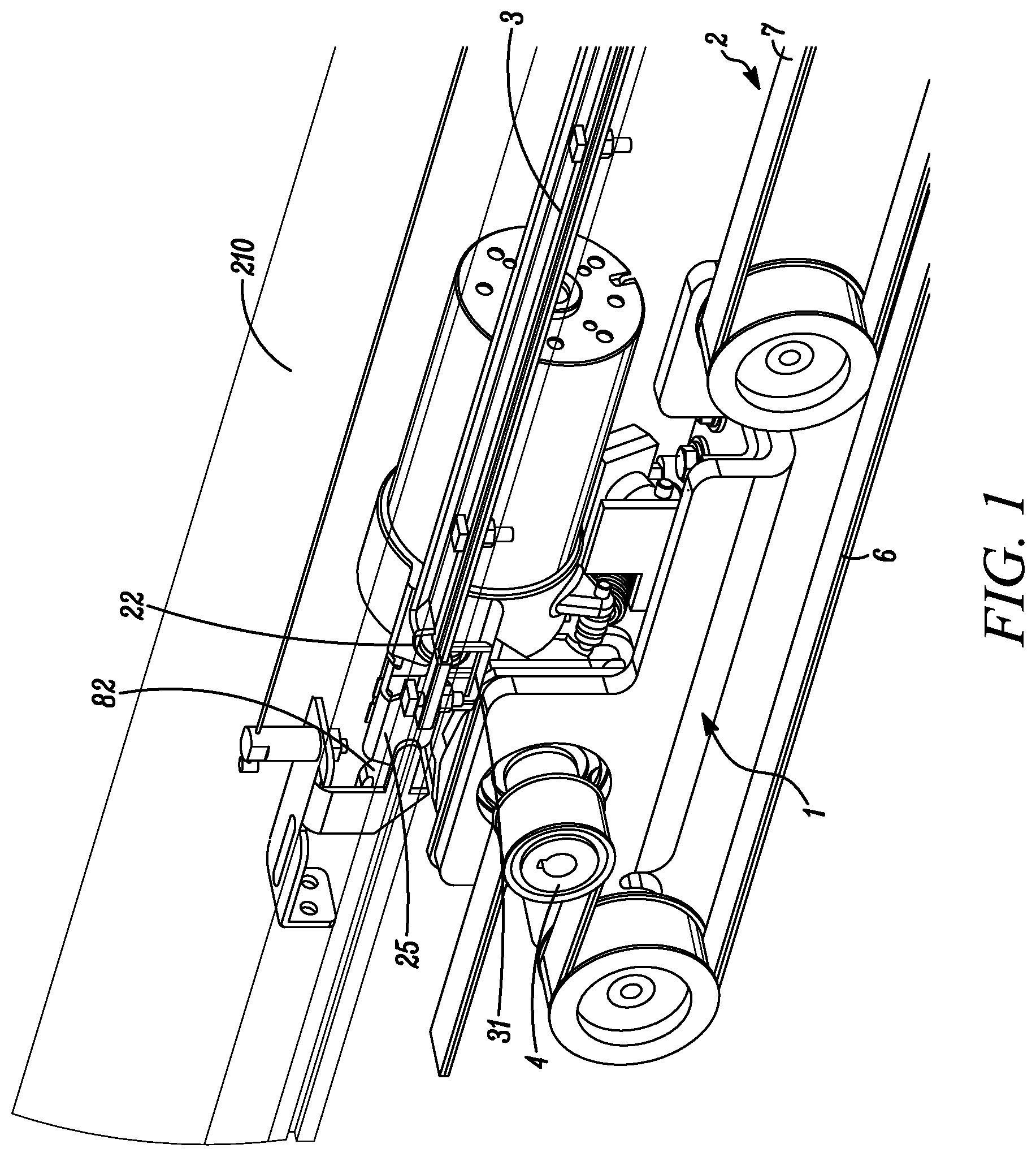 Patent US11773637 Figure 1 – System for locking a screen door leaf