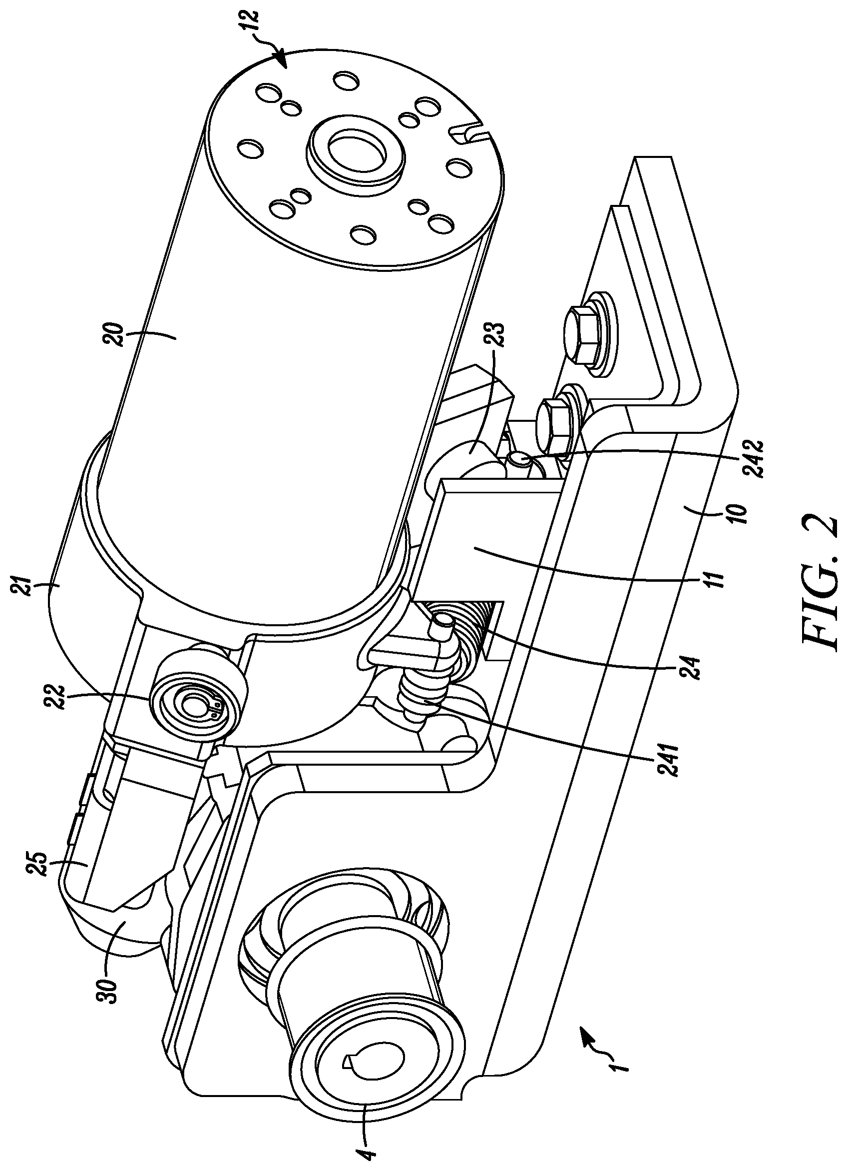 Patent US11773637 Figure 2 – System for locking a screen door leaf