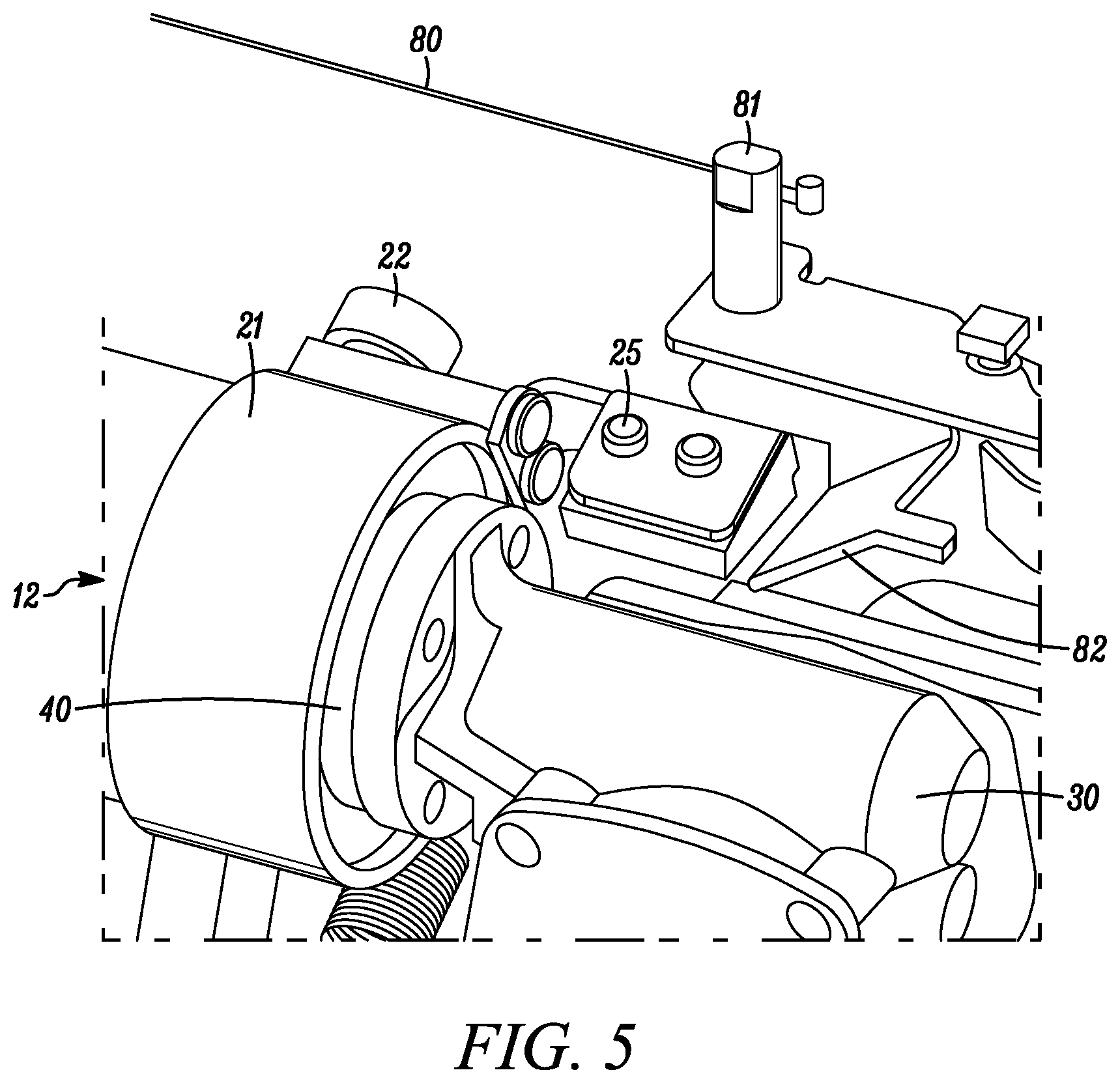 Patent US11773637 Figure 6 – System for locking a screen door leaf