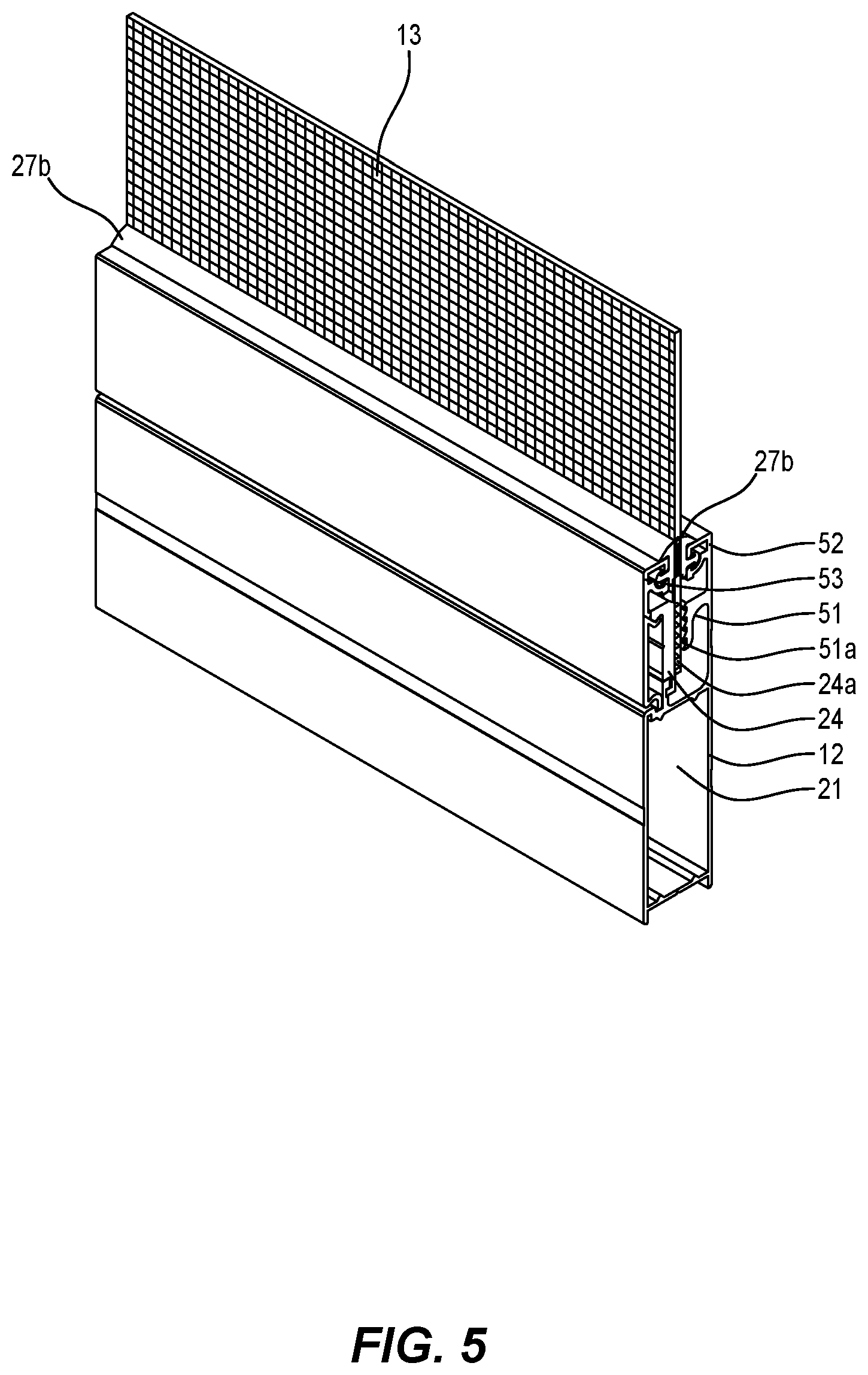 Patent US11773641 Figure 5 – Intruder resistant screen