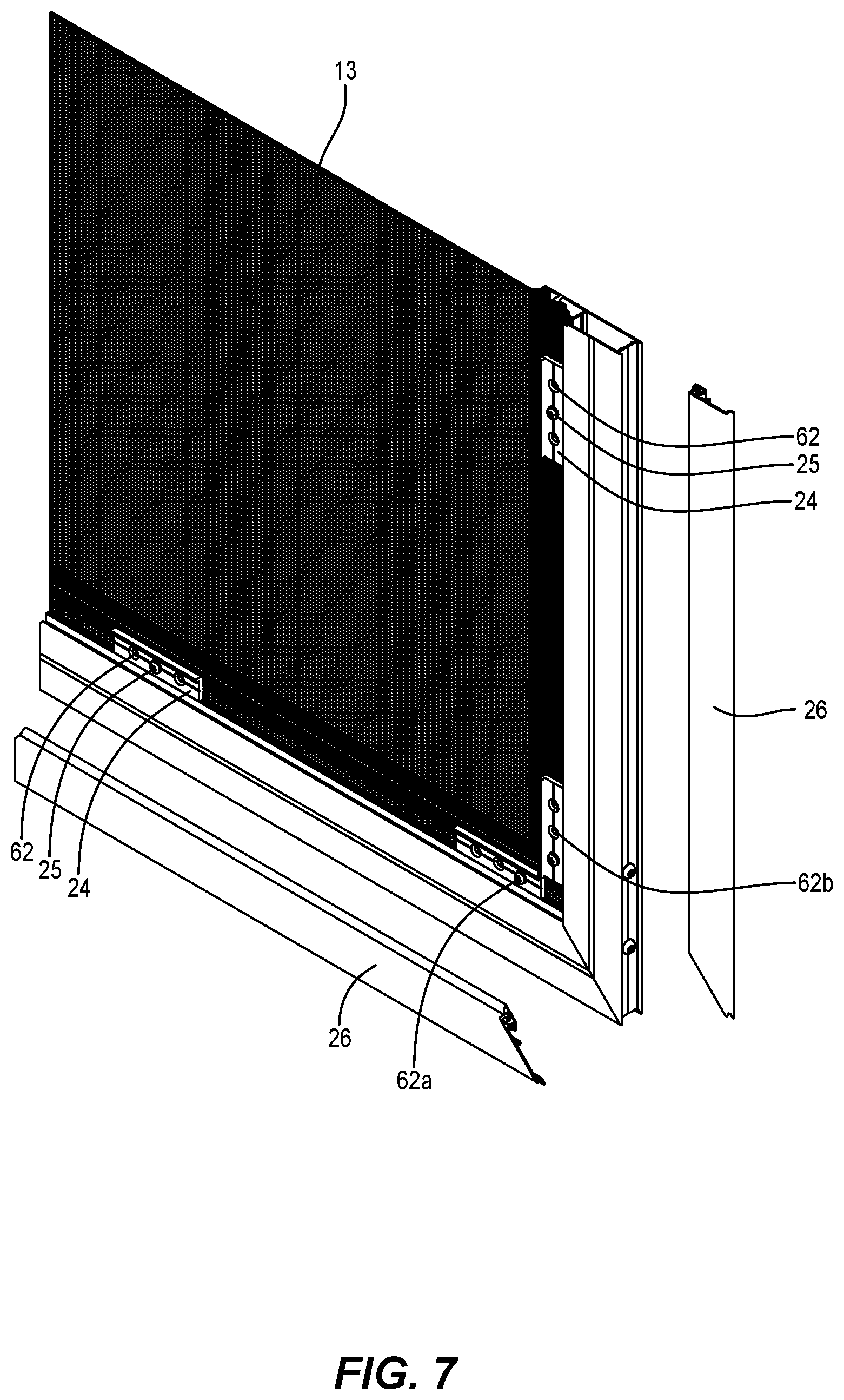 Patent US11773641 Figure 7 – Intruder resistant screen