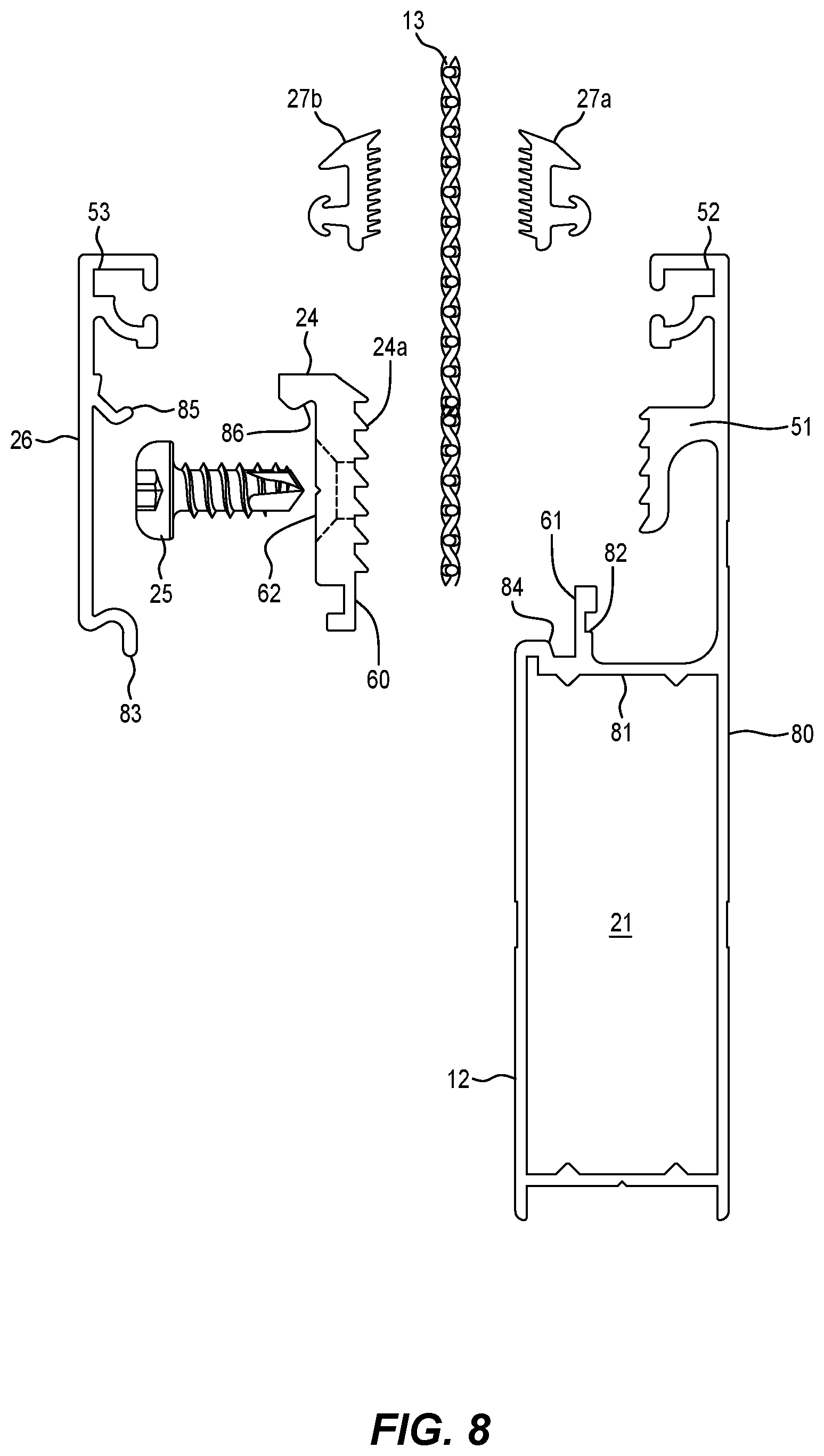 Patent US11773641 Figure 8 – Intruder resistant screen