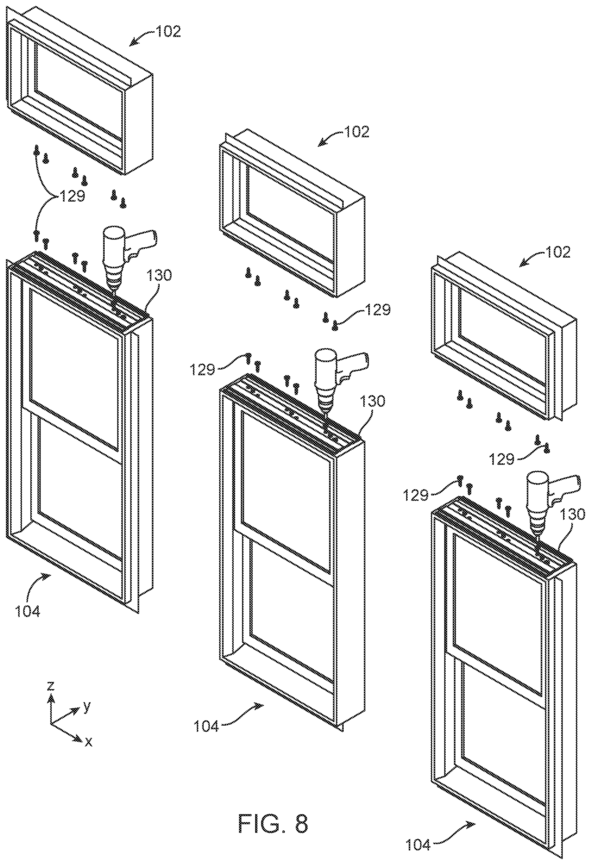Patent US11773645 Figure 8 – Compound fenestration assembly mull joints and methods
