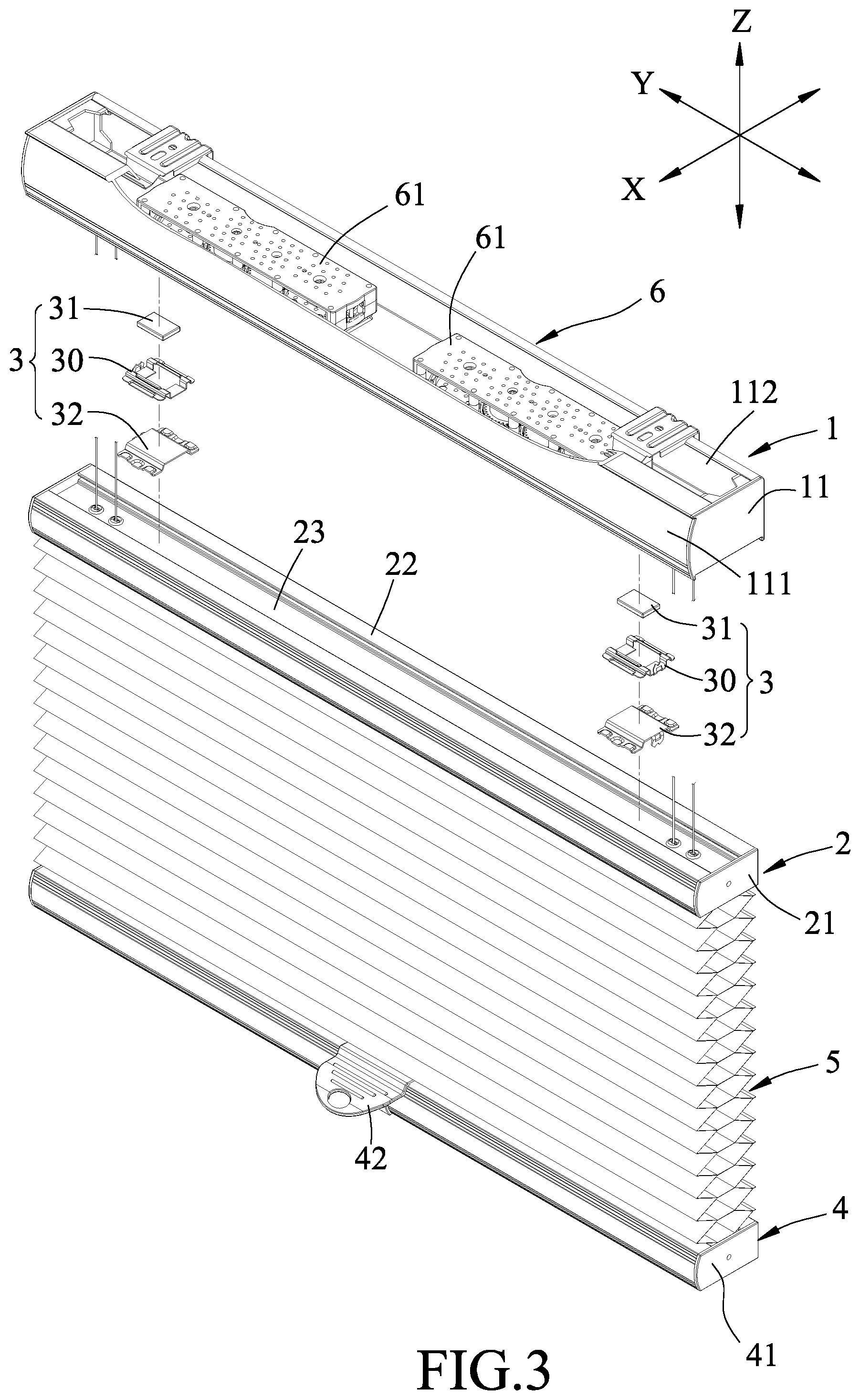 Patent US11773648 Figure 3 – Cellular shade