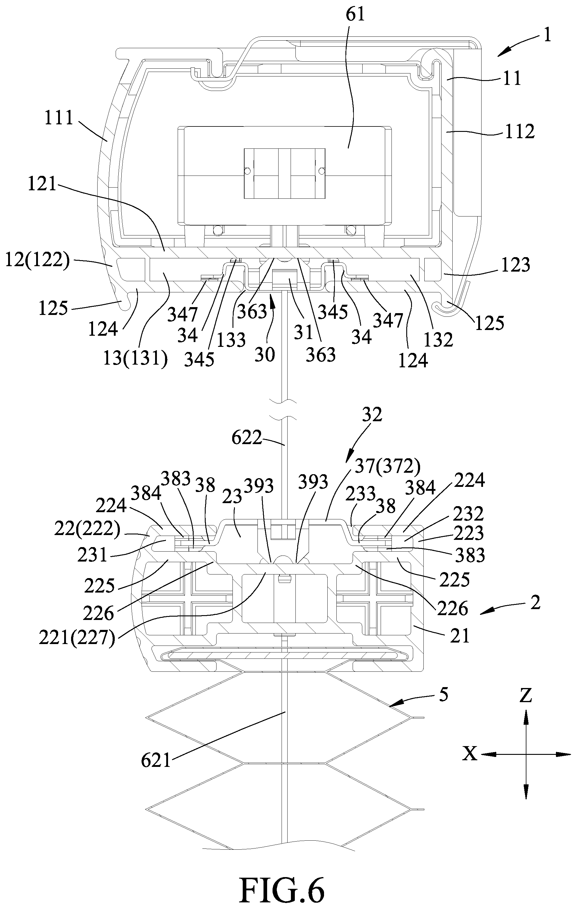 Patent US11773648 Figure 6 – Cellular shade