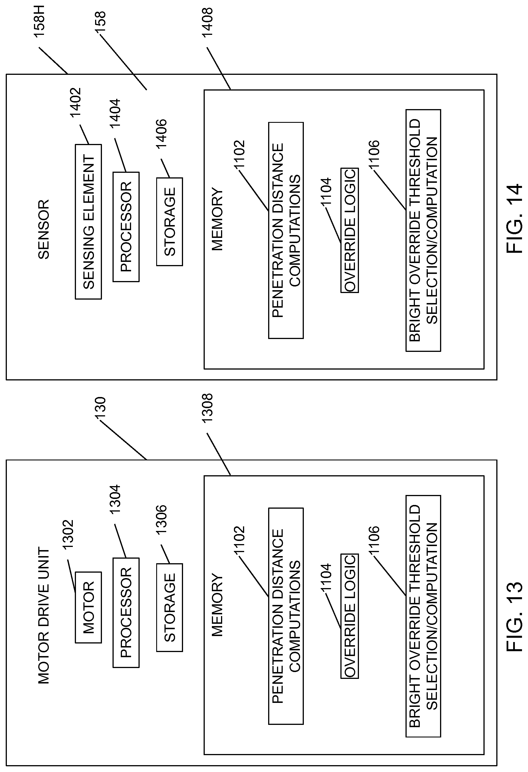 Patent US11773649 Figure 13 – Window treatment control using bright override
