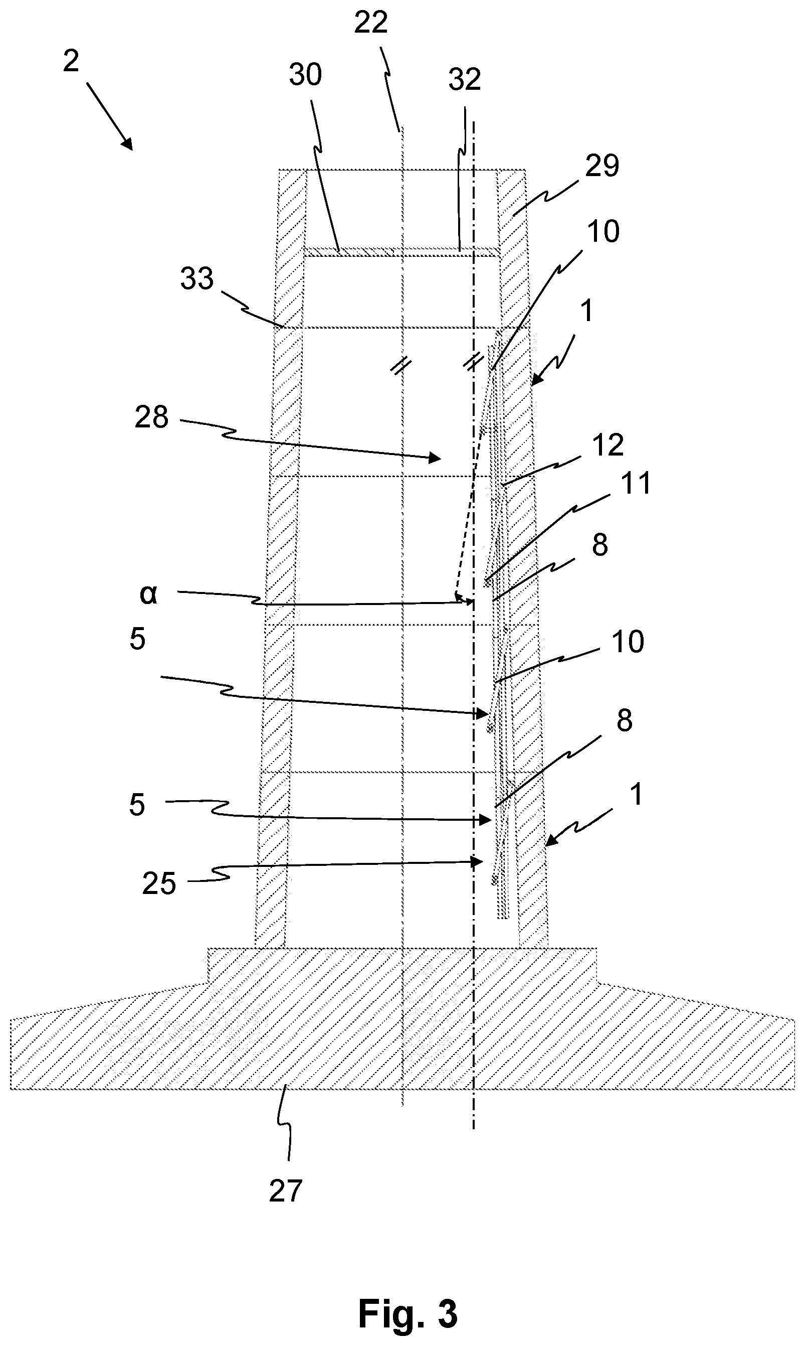 Patent US11773650 Figure 3 – Method for erecting a tower, tower segment, supply structure, and tower
