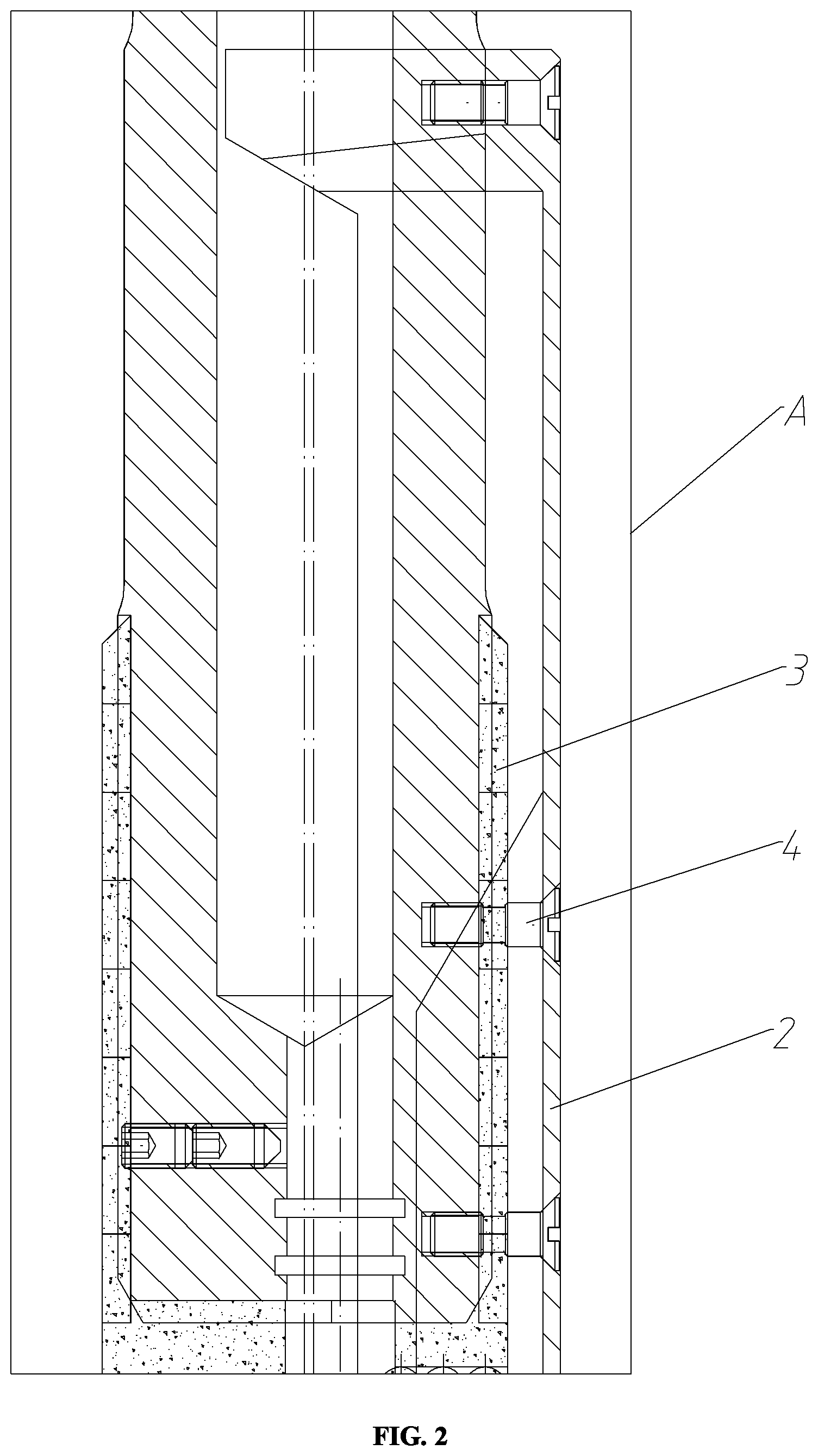 Patent US11773655 Figure 2 – Integrated whipstock and separation method thereof