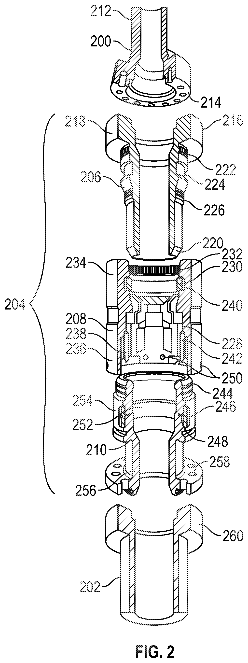 Patent US11773658 Figure 2 – Quick connection interface for electrical submersible pump components