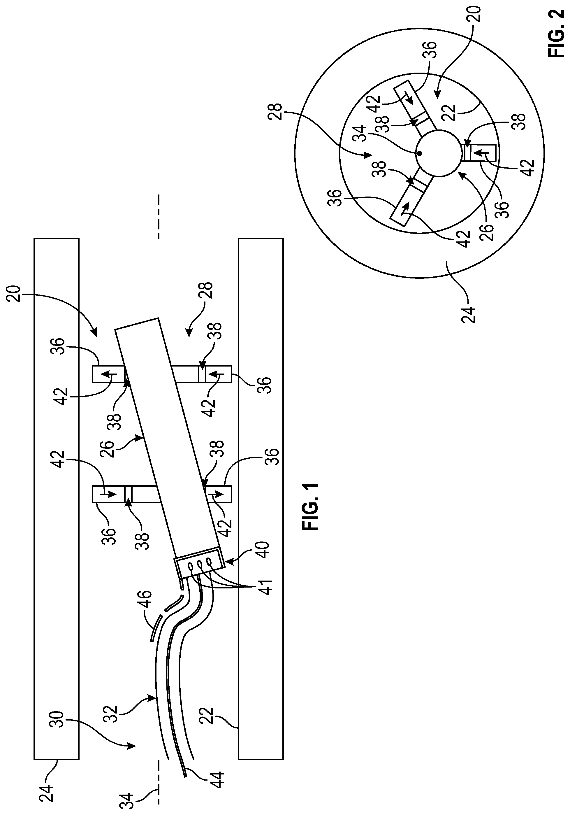 Patent US11773660 Figure 1 – System and method for active centralization of downhole well tools