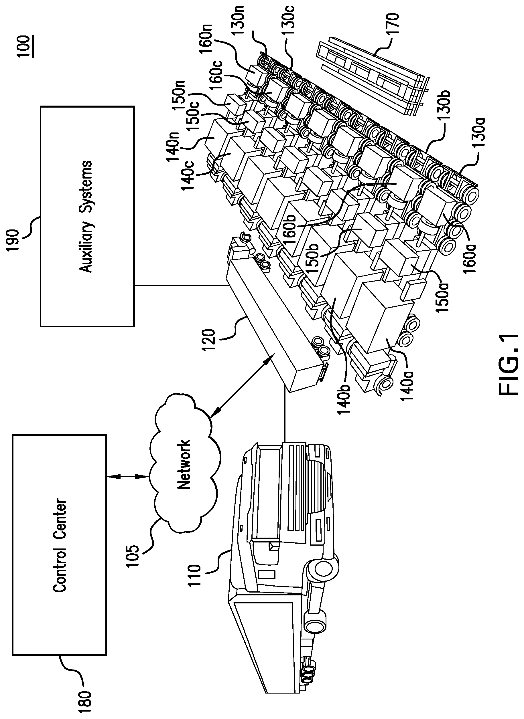 Patent US11773664 Figure 1 – Variable frequency drive configuration for electric driven hydraulic fracking system