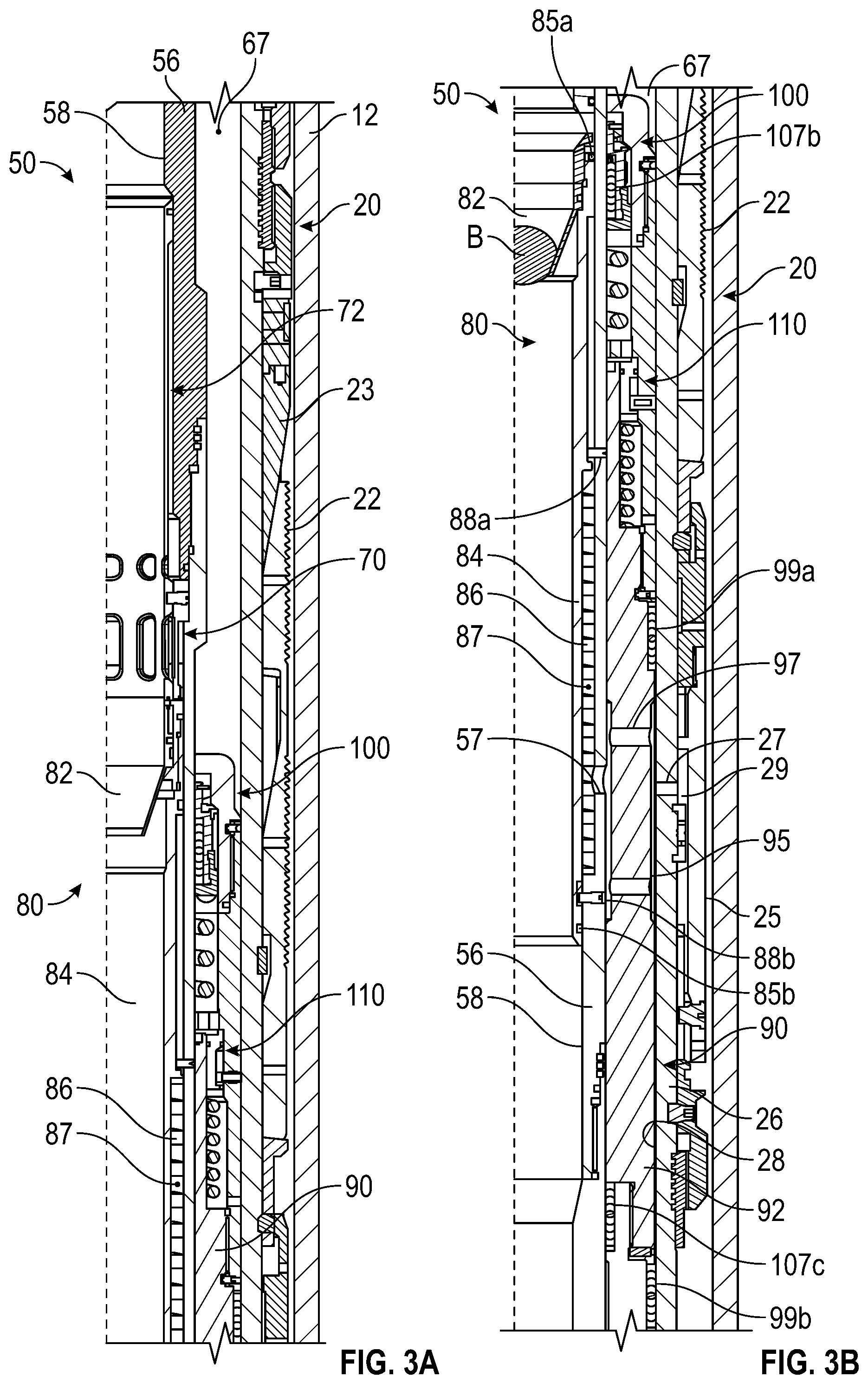 Patent US11773672 Figure 3 – Debris exclusive-pressure intensified-pressure balanced setting tool for liner hanger