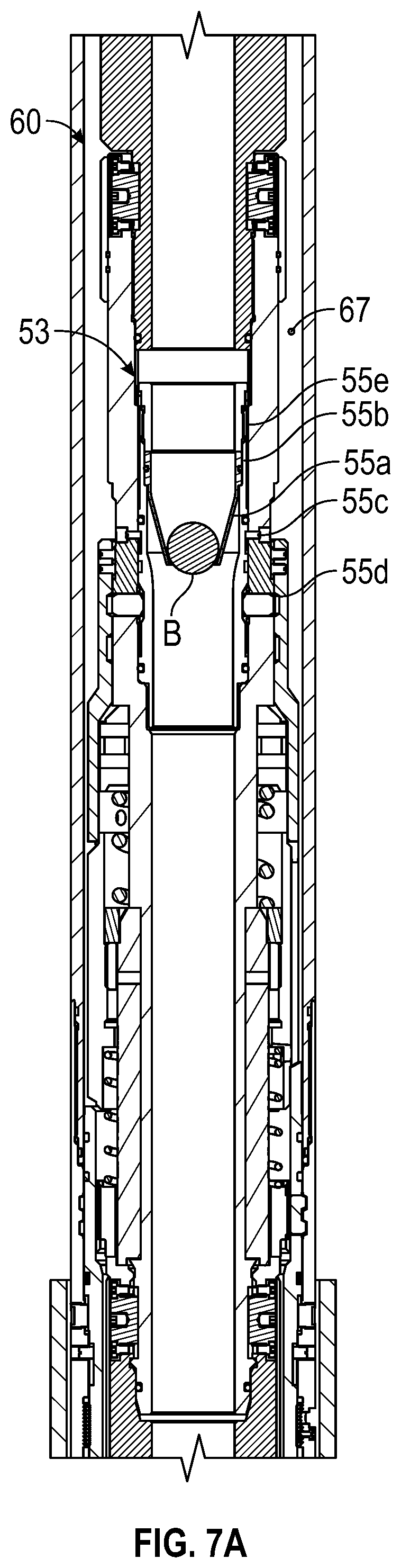 Patent US11773672 Figure 8 – Debris exclusive-pressure intensified-pressure balanced setting tool for liner hanger
