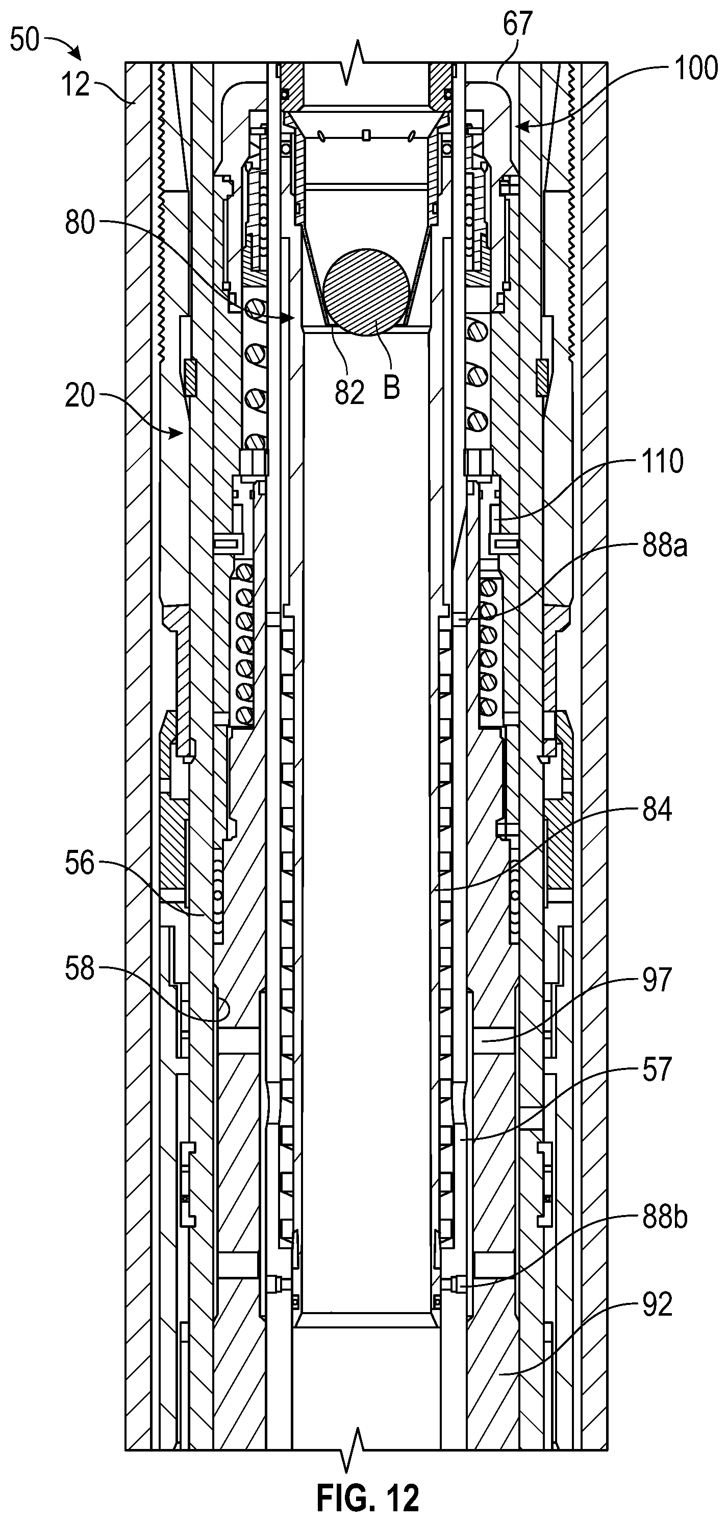 Patent US11773672 Figure 15 – Debris exclusive-pressure intensified-pressure balanced setting tool for liner hanger