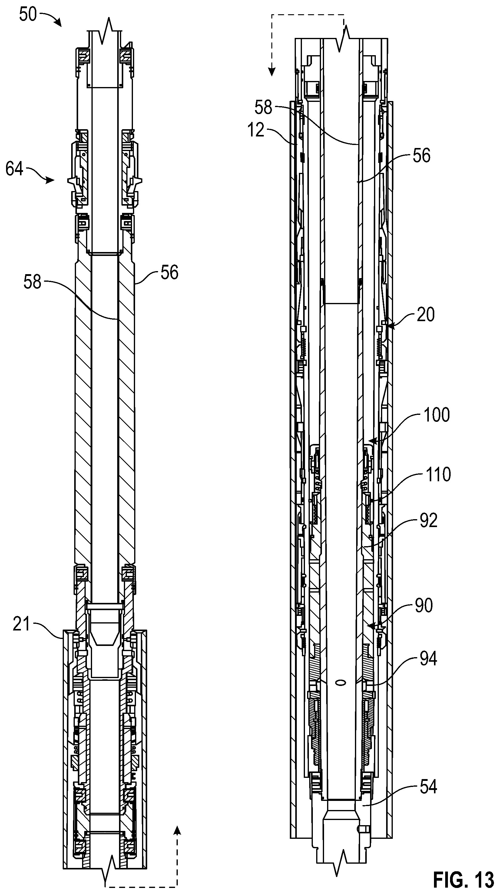 Patent US11773672 Figure 16 – Debris exclusive-pressure intensified-pressure balanced setting tool for liner hanger